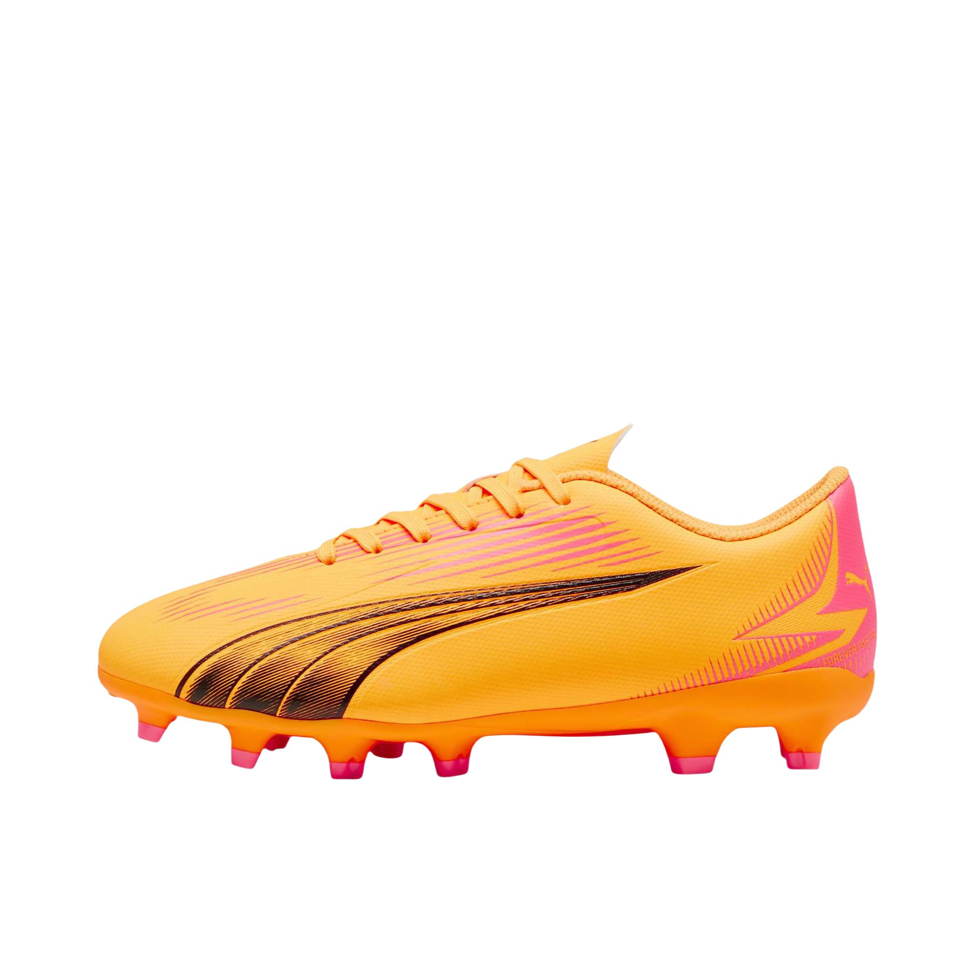 推荐商品：Puma/彪马 Ultra Match MG 中端 胶质短钉 人造草坪 减震稳定 防滑耐磨 轻便透气 包裹性 足球鞋 大童/橙色 