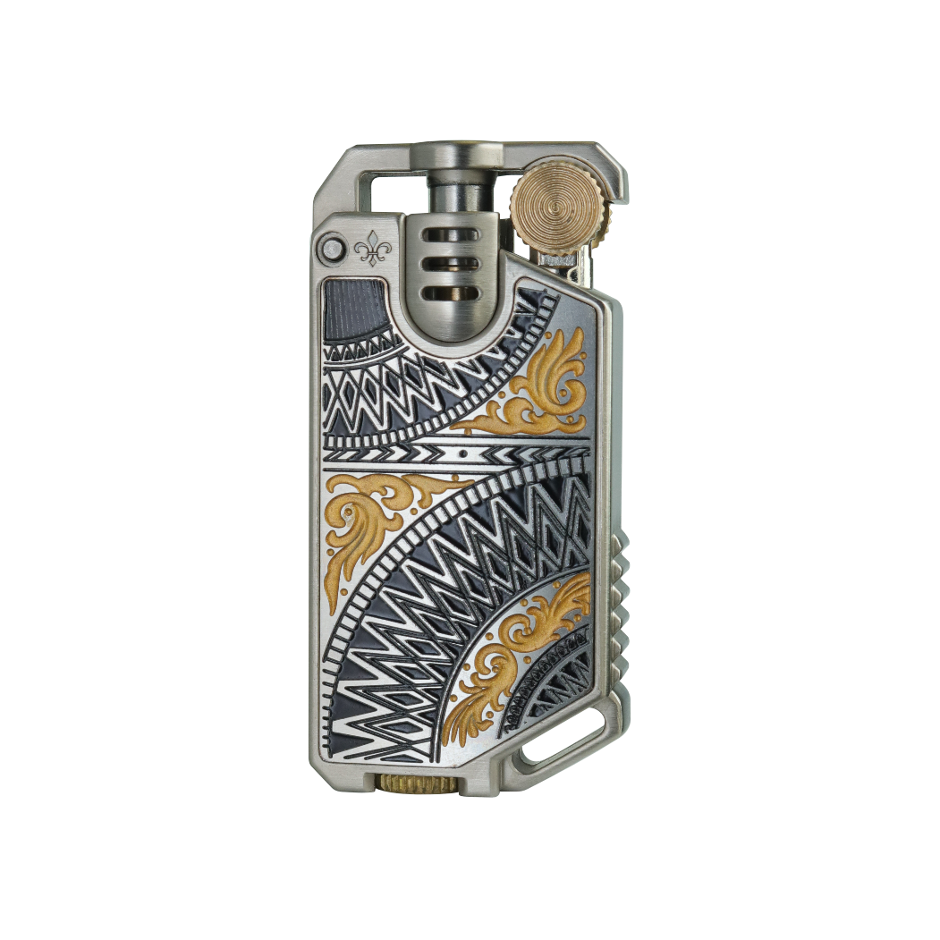 推荐商品：CHIEF/首领 浮雕烫金花纹防风煤油打火机 CF713