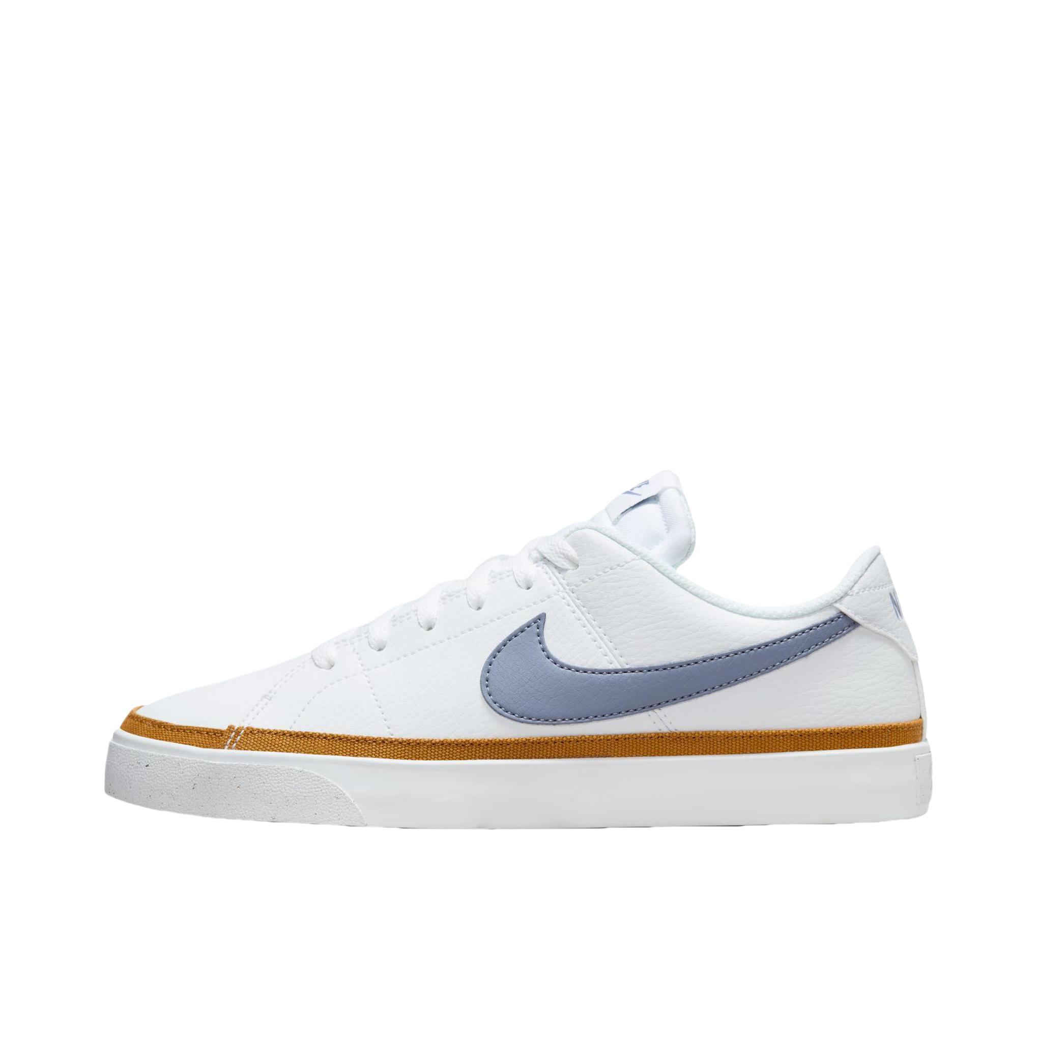 推荐商品：Nike Court Legacy 板鞋 复古舒适透气防滑耐磨休闲运动一脚蹬 白色/棕色/灰色