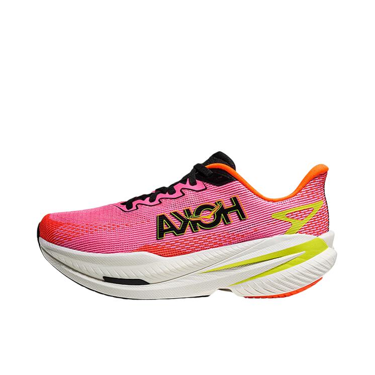 推荐商品：HOKA ONE ONE MACH 马赫 X3 跑鞋 竞训公路透气轻便回弹 玫红色/荧光橘