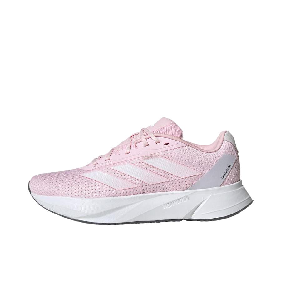 推荐商品：adidas Duramo Speed 跑鞋 减震回弹轻便防滑耐磨网面透气碳板备赛短跑稳定圆头 粉色