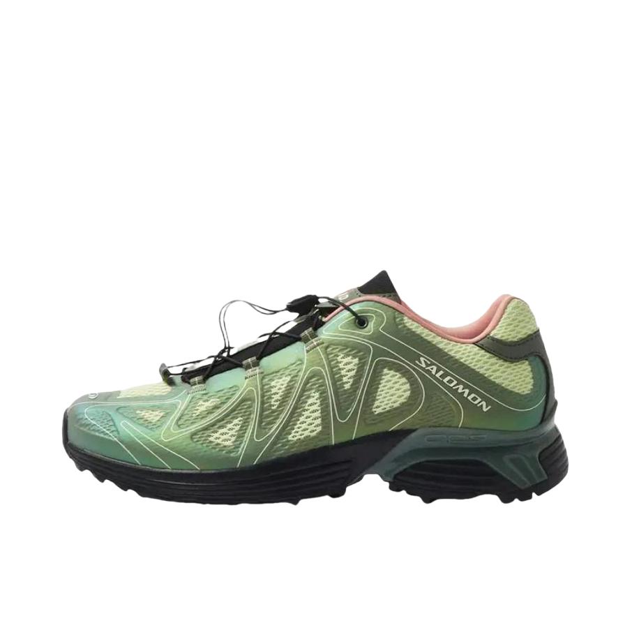 推荐商品：Salomon/萨洛蒙 XT-WHISPER VOID 鎏光系列 户外休闲鞋 减震反光圆头平跟 END.联名/绿色/黑色