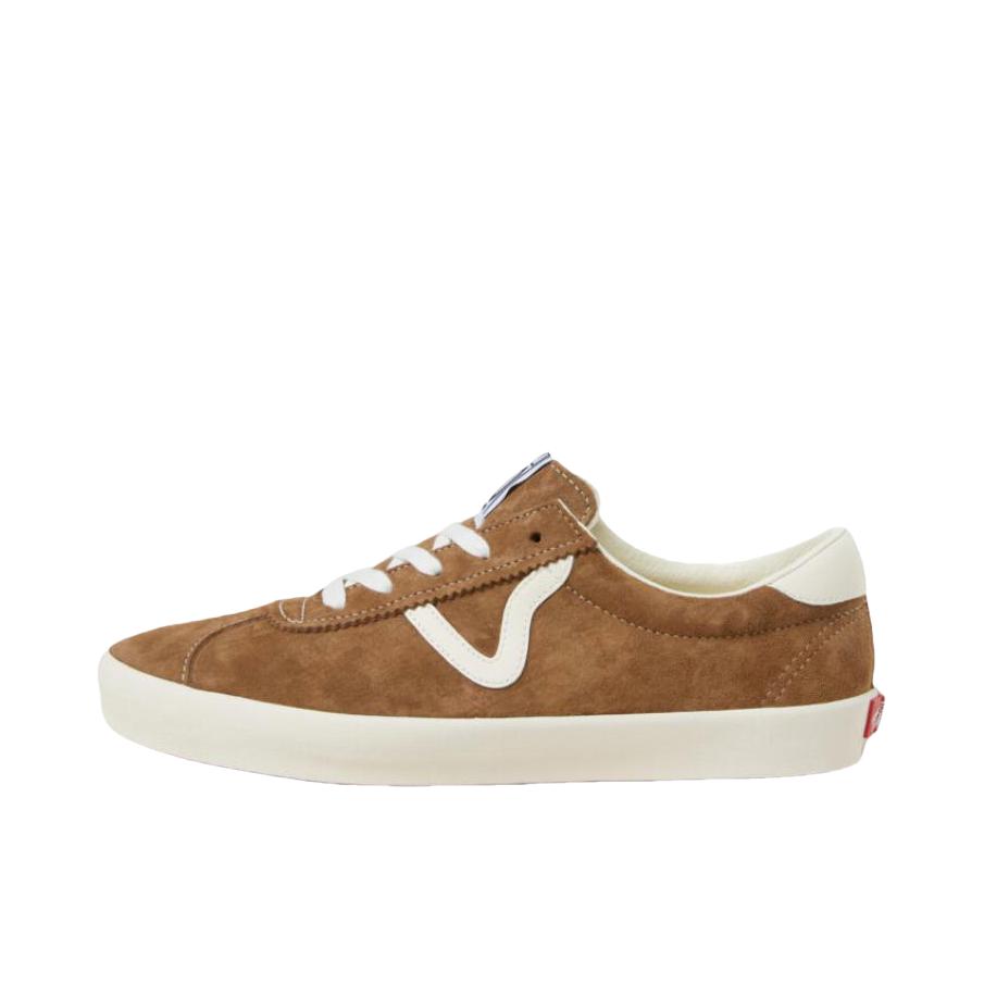 推荐商品：Vans/范斯 Sport 板鞋 舒适防滑耐磨软底T头牛筋底百搭时尚复古休闲轻便薄底 浅棕色/白色