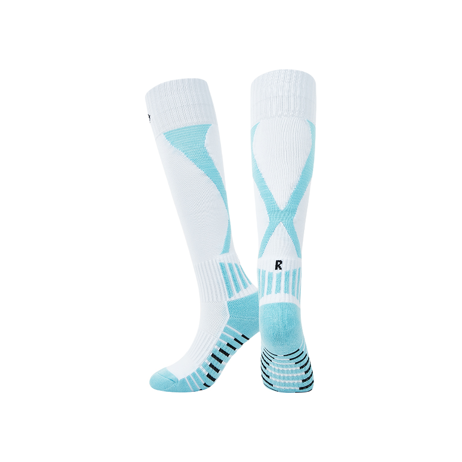 推荐商品：加蜗足球 撞色条纹加厚防滑运动毛巾底儿童长筒袜