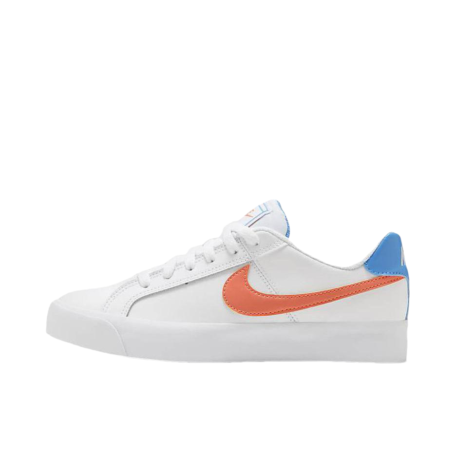 推荐商品：Nike Court Royale 板鞋 轻便防滑耐磨复古透气运动休闲低帮 白色/橘色/蓝色