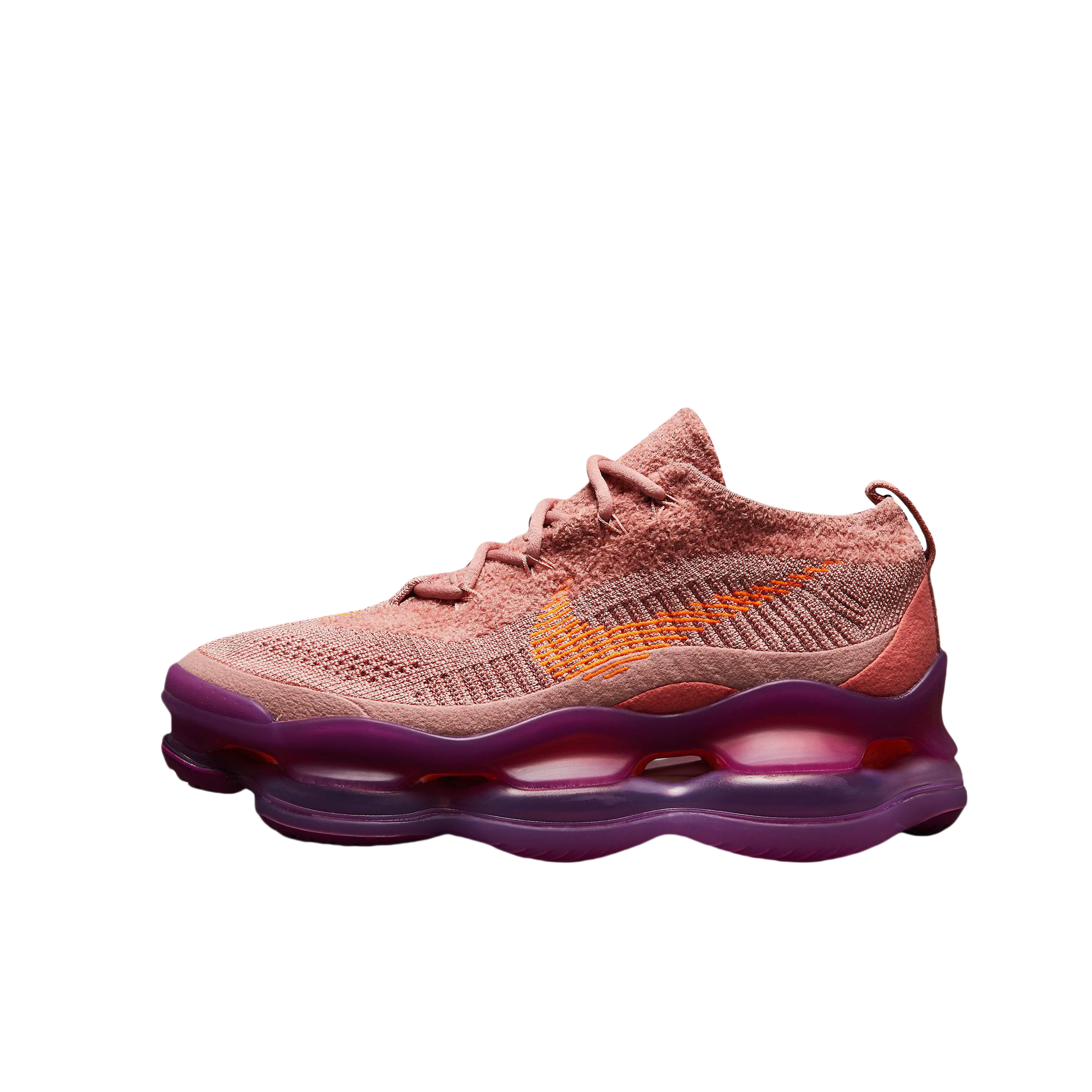 推荐商品：Nike Air Max Scorpion 跑鞋 时尚潮流复古减震耐磨透气织物增高回弹短跑 紫色/粉色/橙色