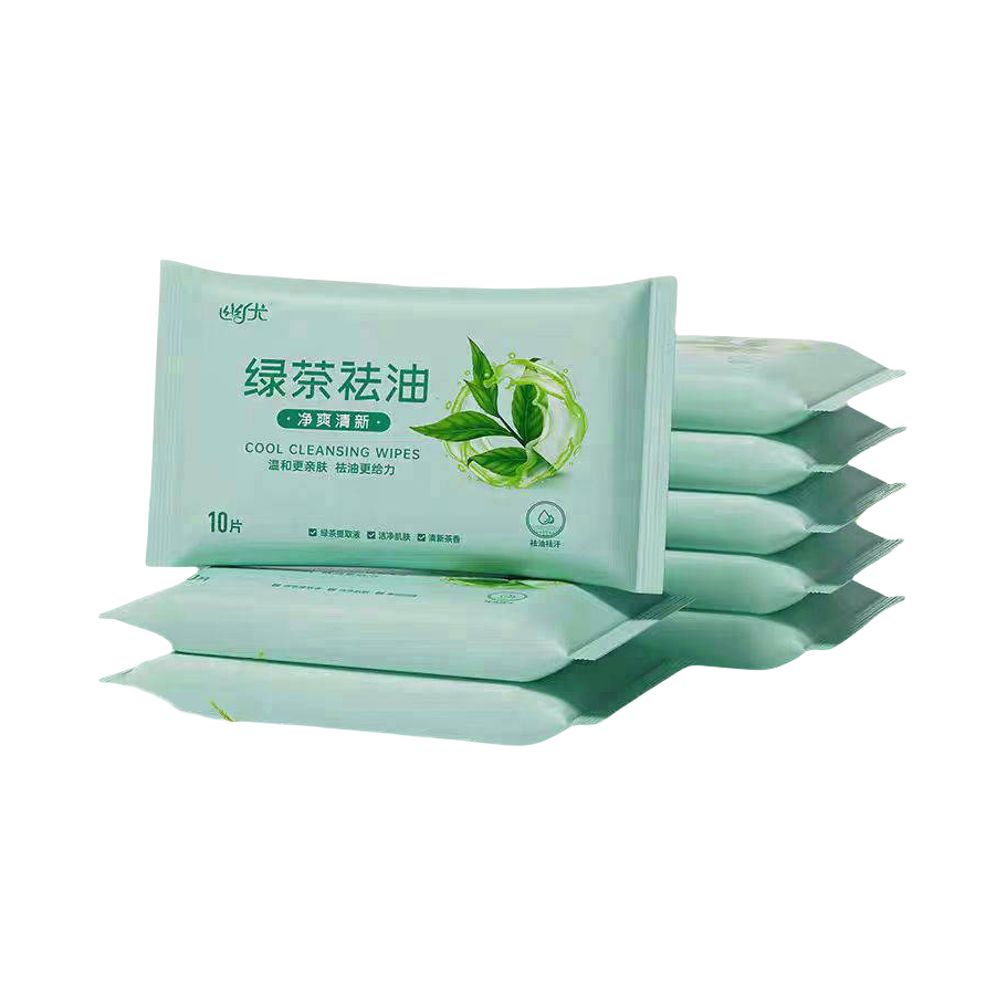 推荐商品：幽优吉品 绿茶祛油洁面湿巾 150x200mm