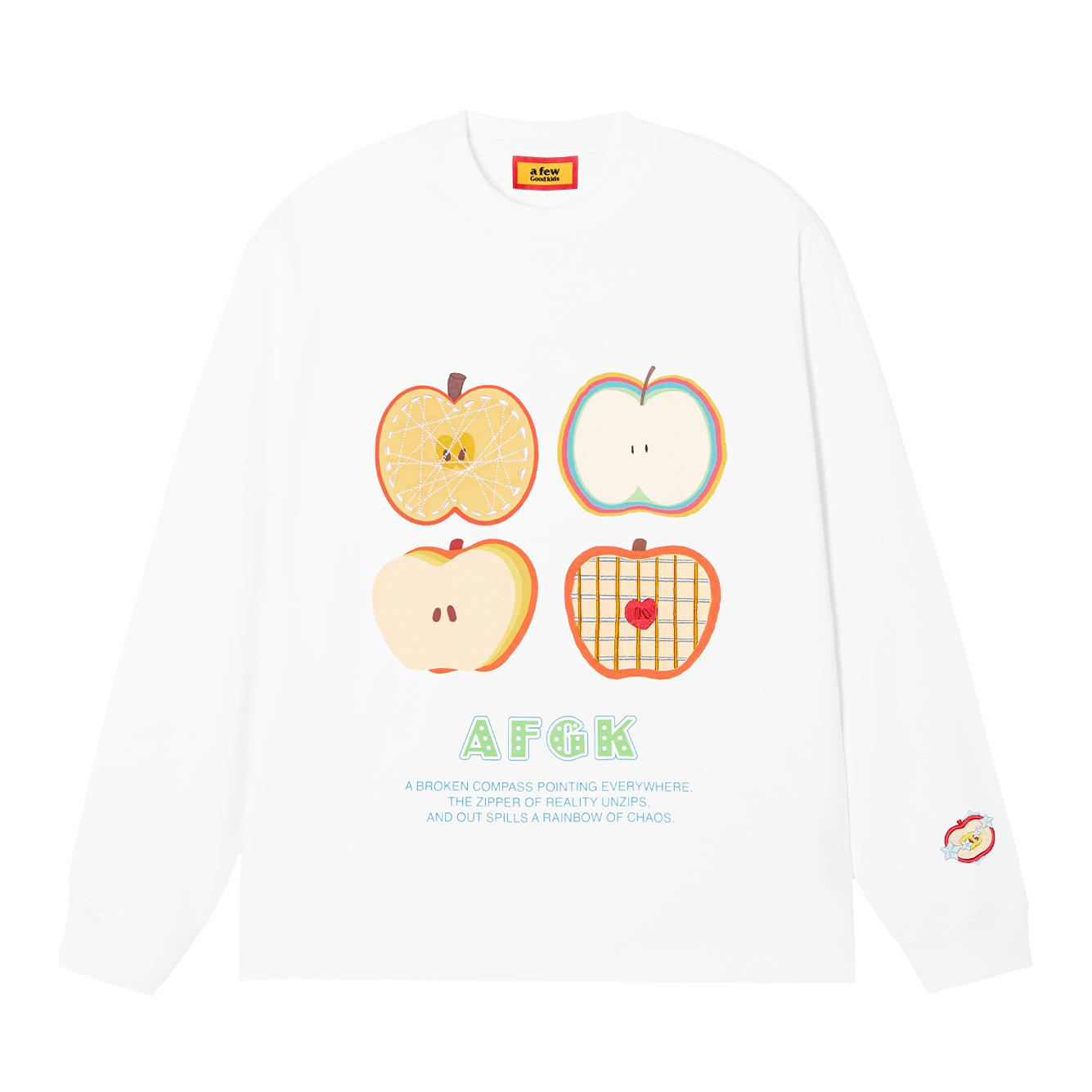 AFGK/A FEW GOOD KIDS 美式复古直筒长袖T恤 AFA466 白