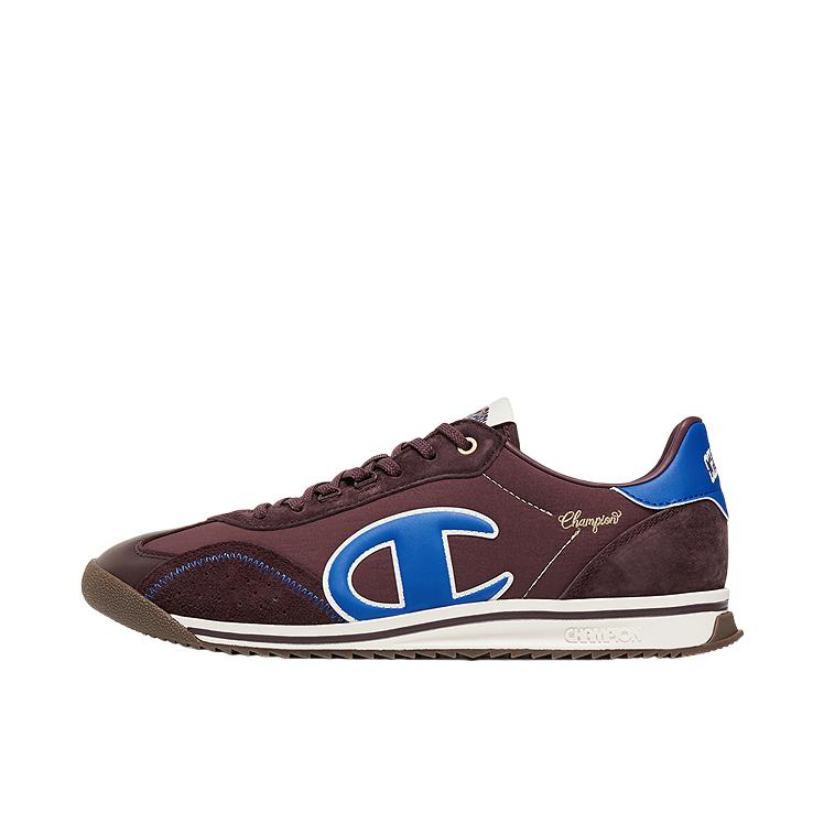 推荐商品：Champion/冠军 Legend 70's Runner 百搭 低帮薄底 圆头 橡胶 拼接增高 运动休闲鞋 栗子棕/星光宝石蓝
