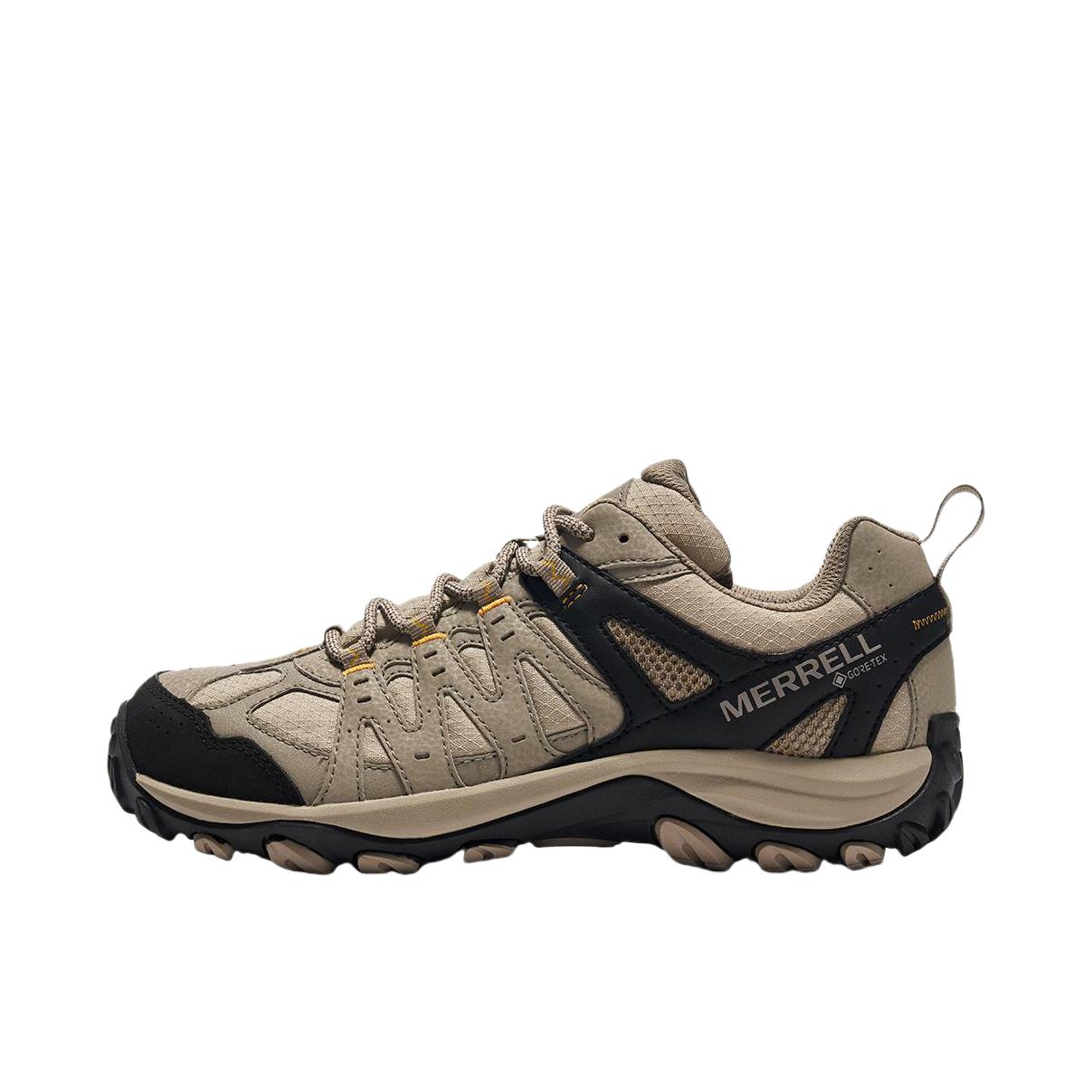 推荐商品：Merrell/迈乐 ACCENTOR 3 GTX 透气防水 防滑耐磨 轻量缓震防风 抓地 爬山 徒步鞋 黑色/银色