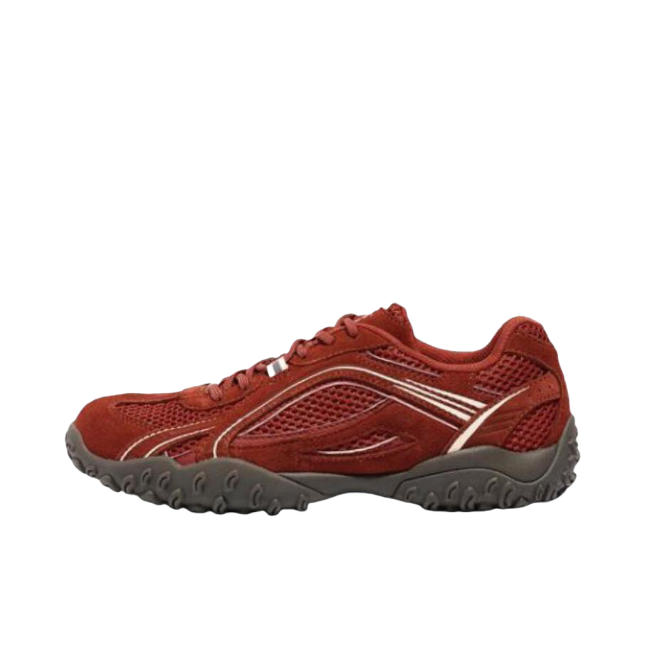 推荐商品：FILA/斐乐 Echape LX 老爹鞋 百搭圆头厚底系带 红色