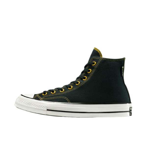 推荐商品：Converse/匡威 Chuck Taylor All Star 帆布鞋 常青款轻便防滑耐磨百搭复古圆头减震贴合高帮 乌黑色/黄色