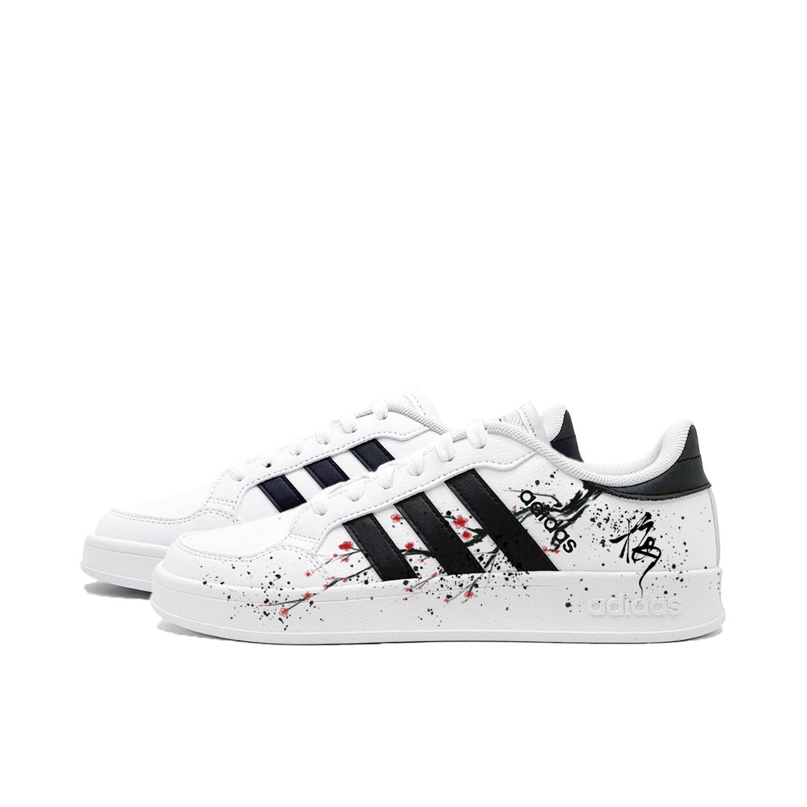 推荐商品：【定制球鞋】 adidas neo Breaknet 板鞋 防滑耐磨低帮简约百搭时尚潮流 踏雪寻梅