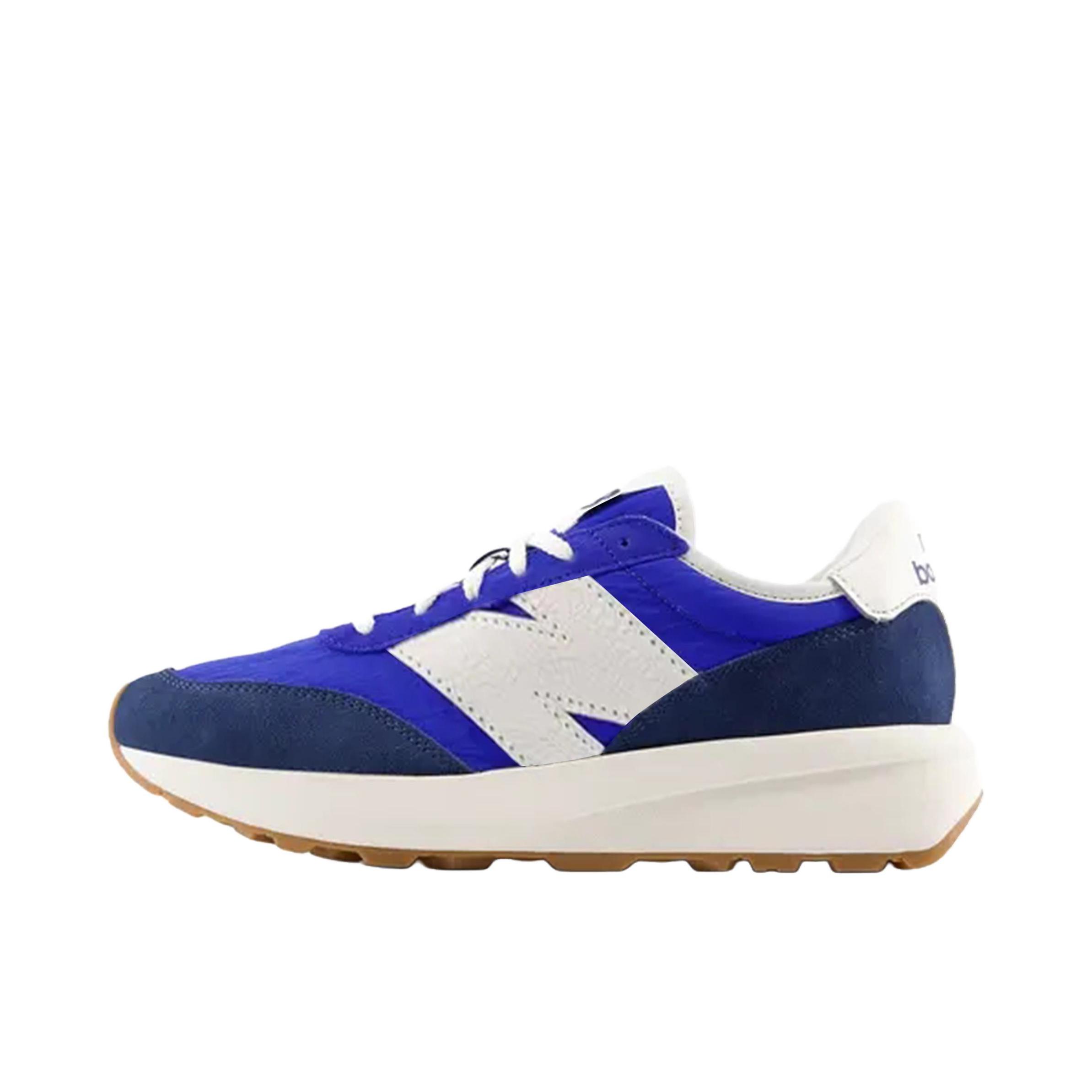 推荐商品：New Balance 370 复古百搭 时尚潮流 舒适减震 防滑耐磨 增高 运动休闲鞋 D宽/深蓝色 