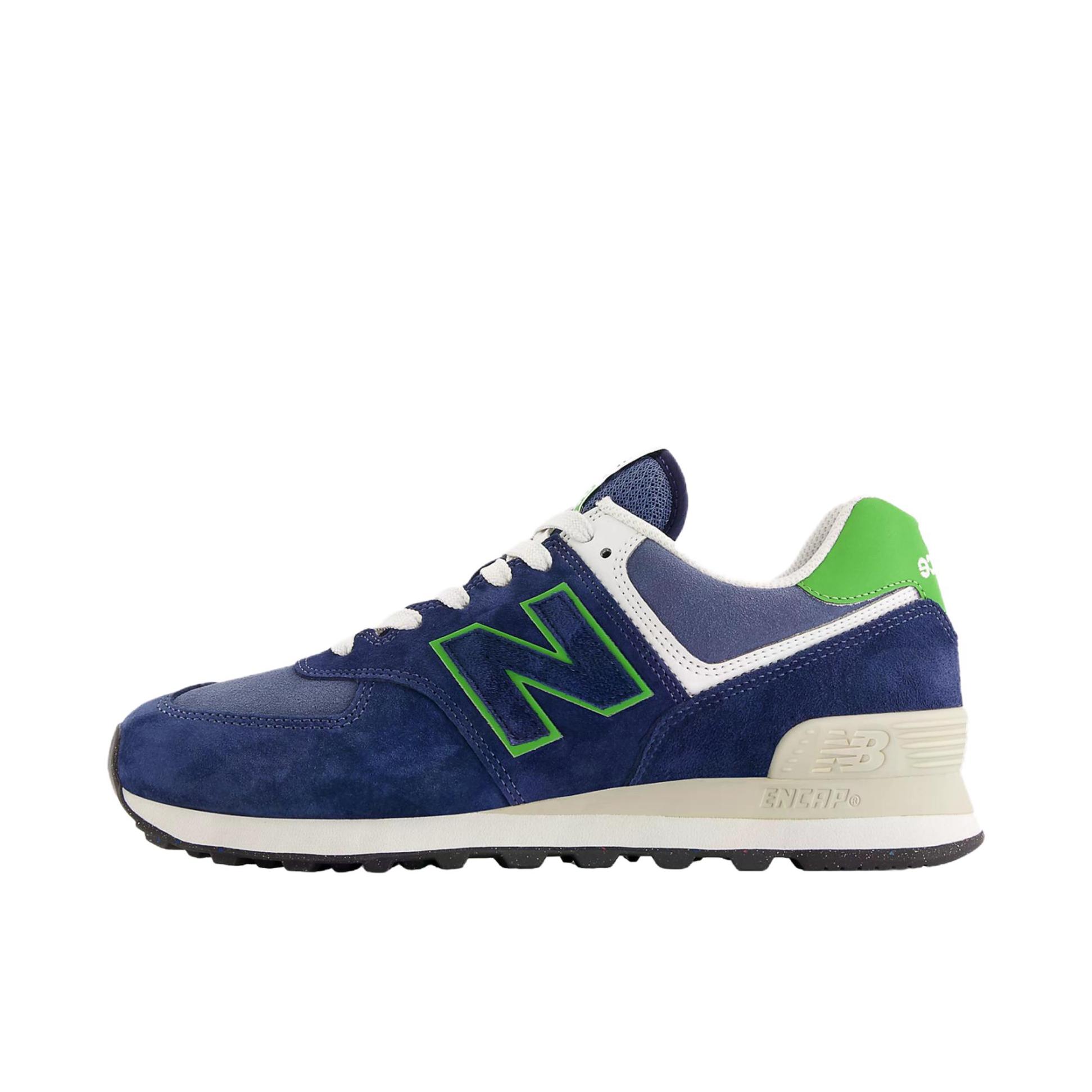 推荐商品：New Balance 574 运动休闲鞋 阿甘鞋 经典复古防滑耐磨缓震舒适透气时尚百搭轻便 D宽/蓝色/绿色