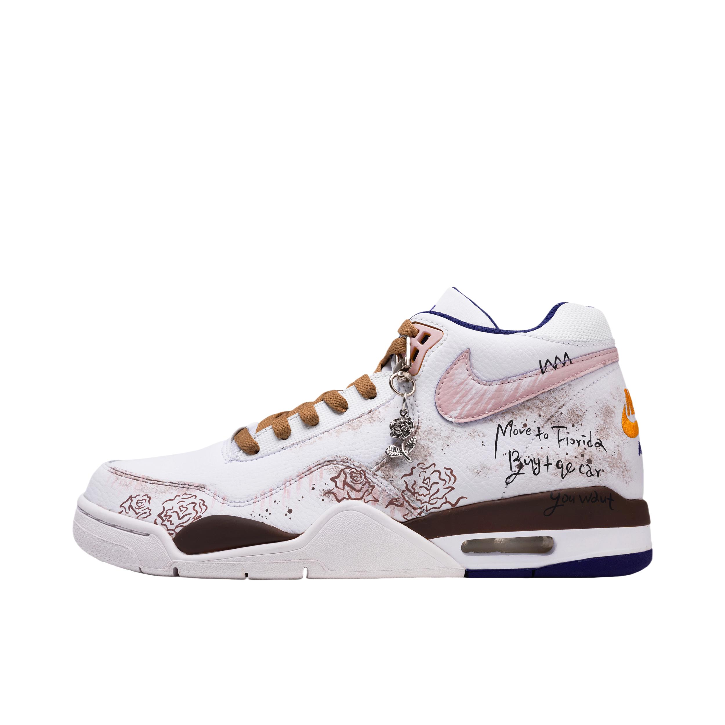 推荐商品：【定制球鞋】Nike Flight Legacy 高帮 舒适减震 防滑耐磨 潮流简约 防水 复古百搭 篮球鞋 蔷薇物语