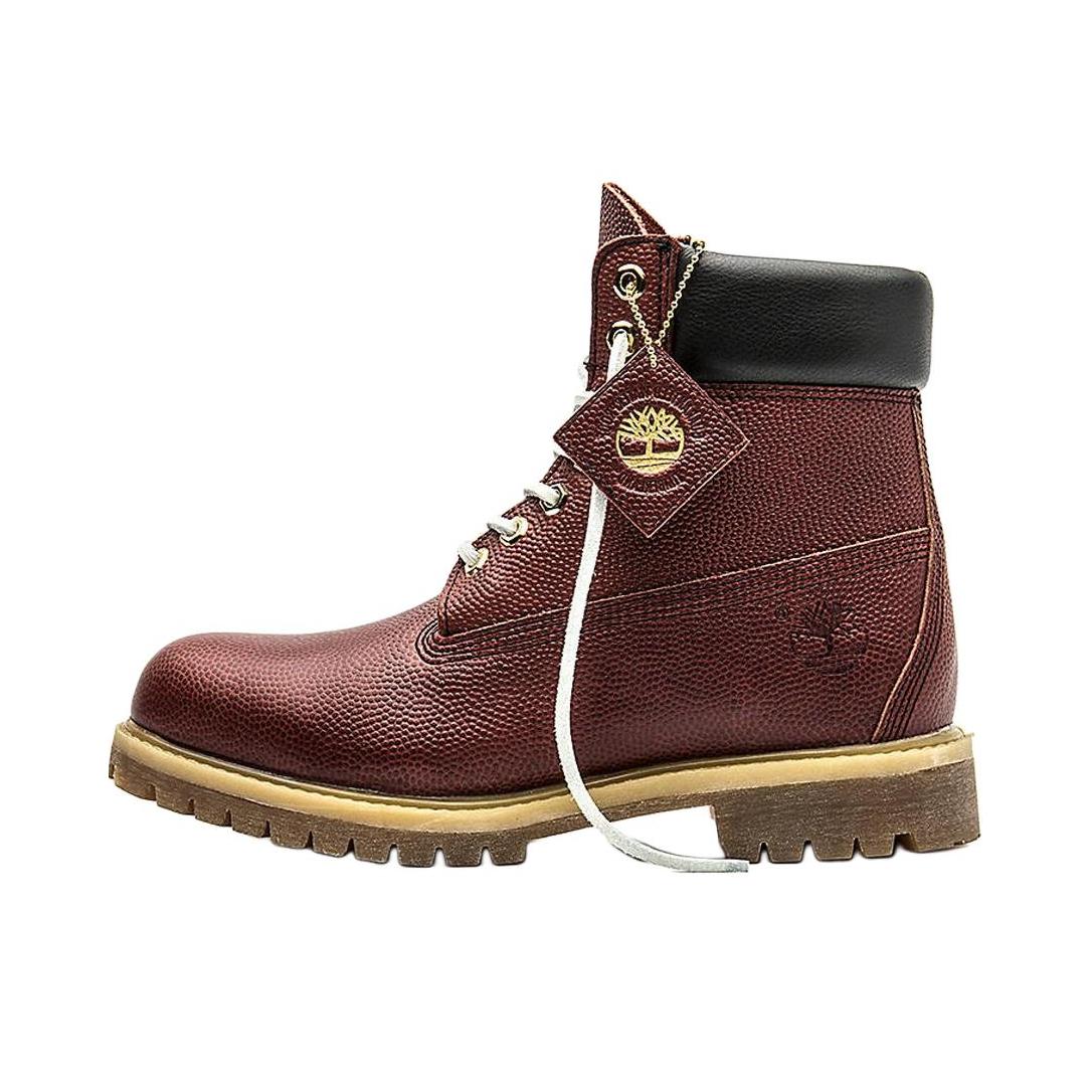 推荐商品：Timberland/添柏岚 Premium 马丁靴 舒适防水防滑耐磨减震复古高筒户外保暖增高 大童/红色/棕色 