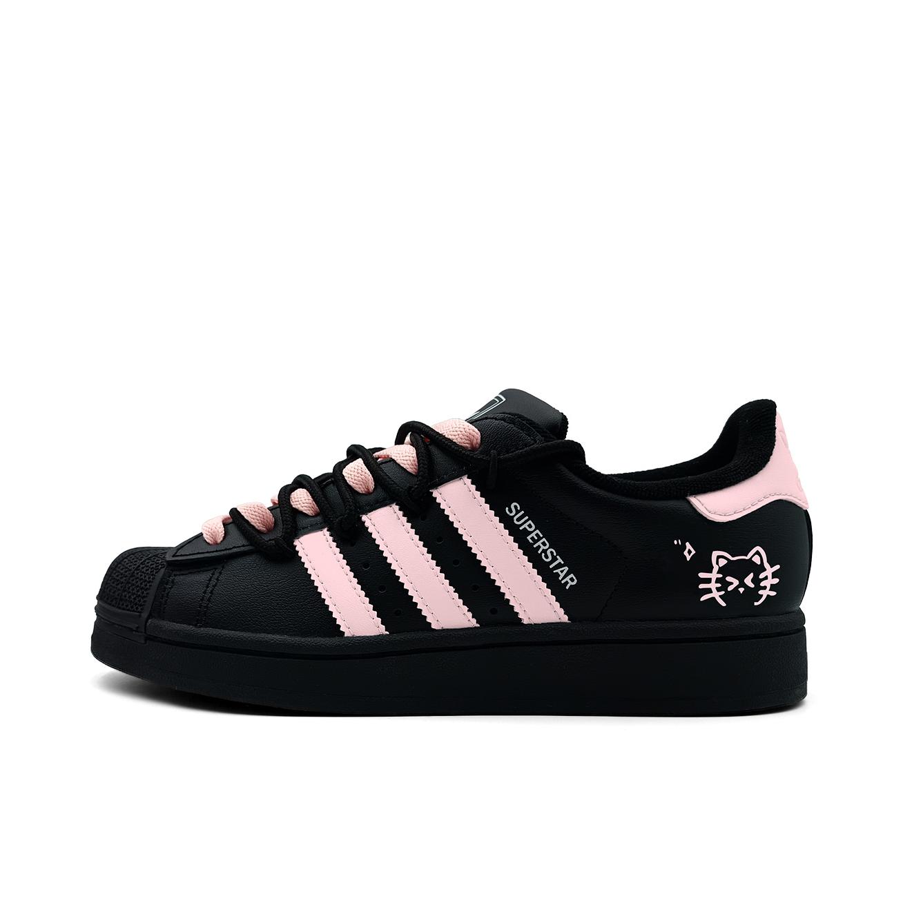 推荐商品：【定制球鞋】 adidas Originals Superstar 板鞋 防踢减震防滑耐磨百搭潮流时尚合成革贝壳头 青春的邂逅