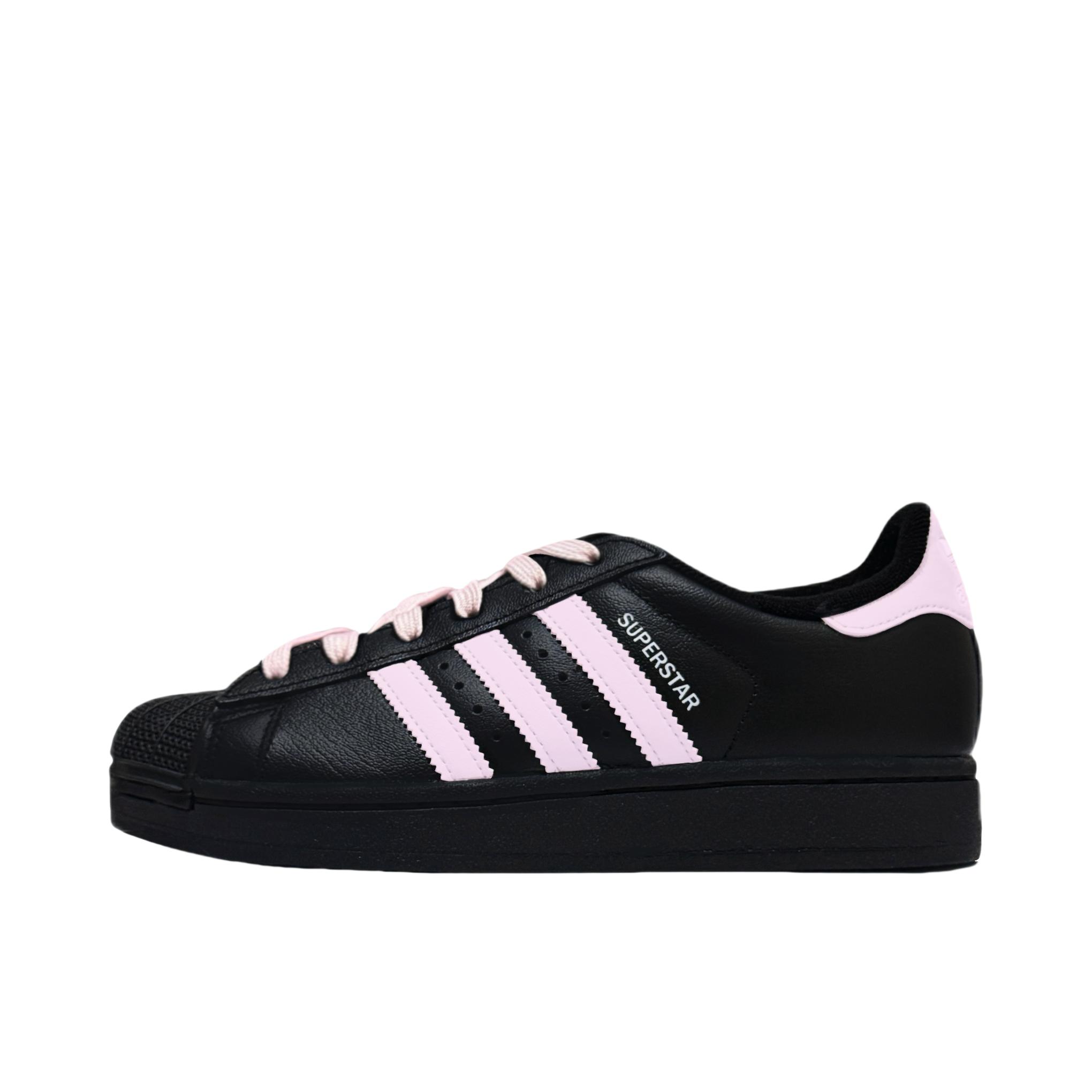 推荐商品：【定制球鞋】 adidas Originals Superstar 板鞋 防踢减震防滑耐磨百搭潮流时尚合成革贝壳头 大童/甜御粉粉