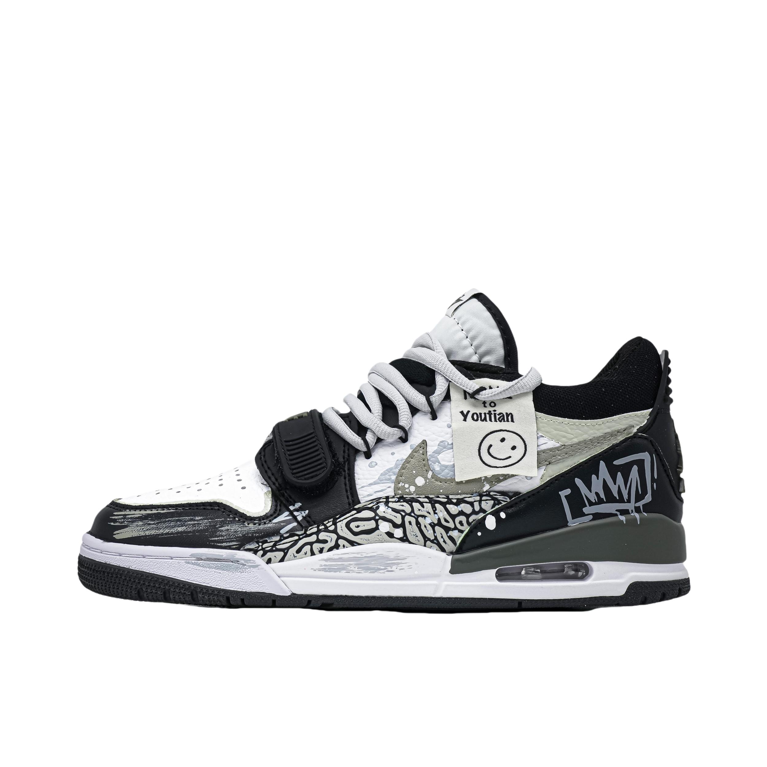 推荐商品：【定制球鞋】Air Jordan Legacy 312 运动休闲鞋 减震透气轻便耐磨增高防水支撑防滑复古美式经典做旧 街头涂鸦