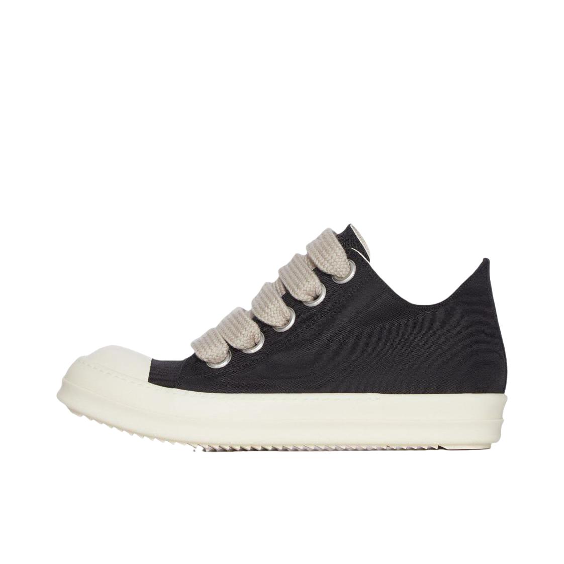 推荐商品：Rick Owens DRKSHDW 运动休闲鞋 时尚百搭防滑耐磨舒适轻便牛皮圆头帆布厚底 深黑色/奶白色