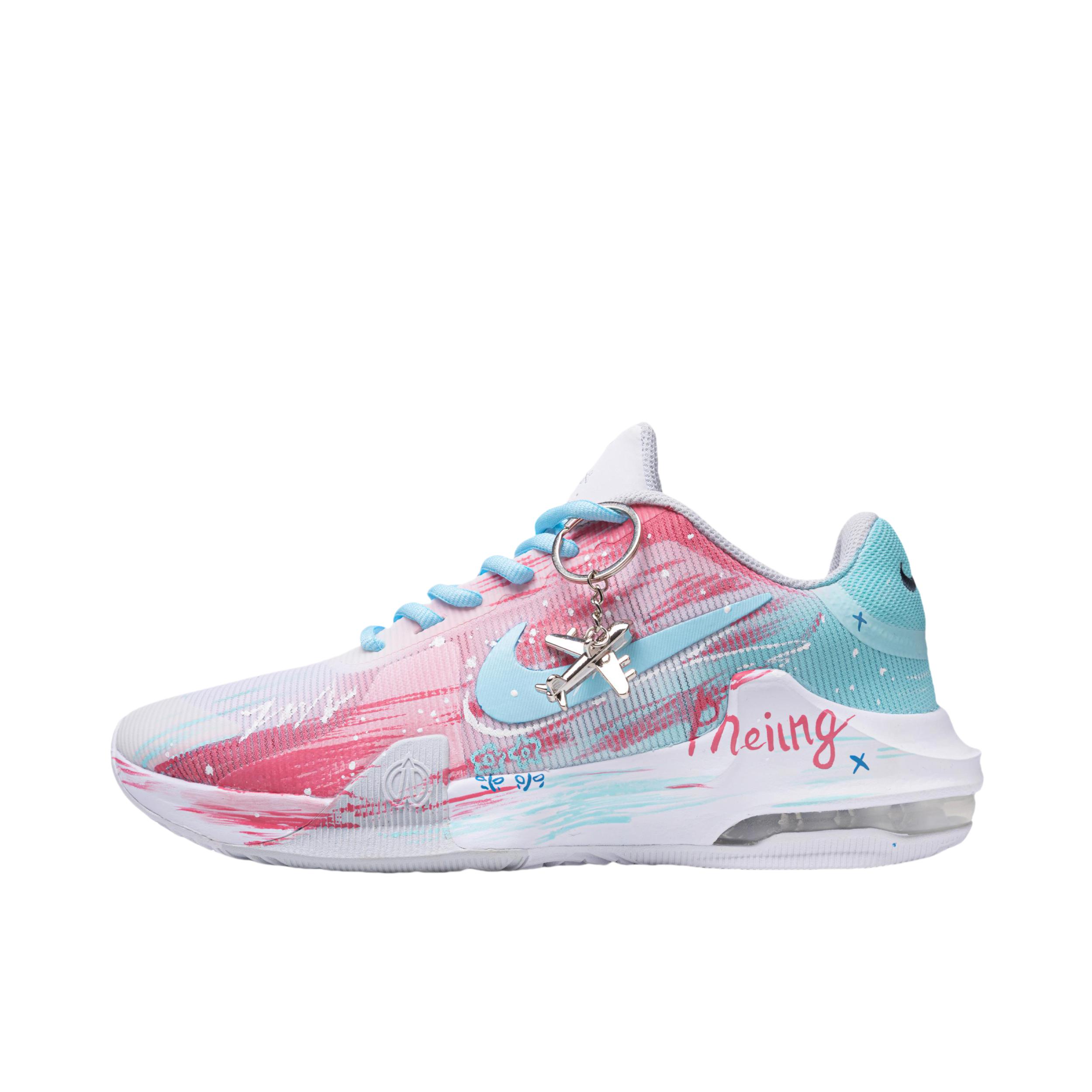 推荐商品：【定制球鞋】Nike Air Max Impact 4 减震回弹 防滑 耐磨 平跟 篮球鞋 绚烂