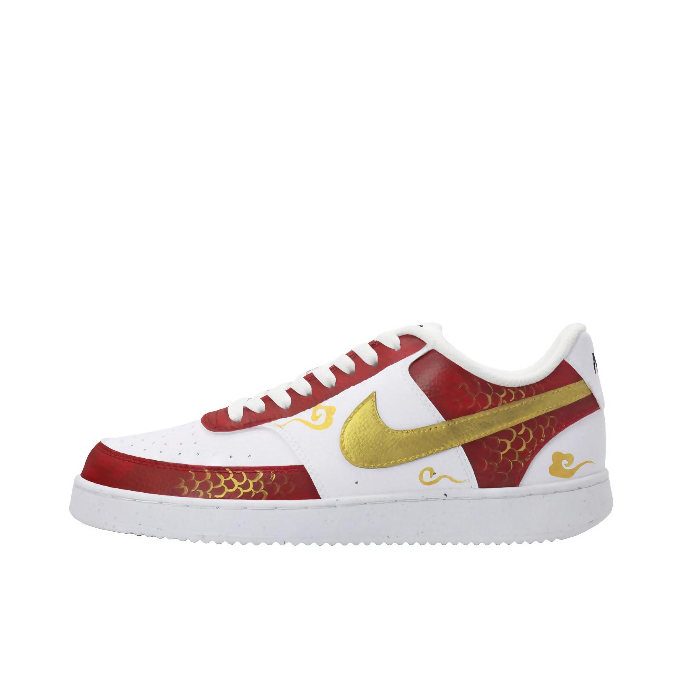 推荐商品：【定制球鞋】 Nike Court Vision 1 板鞋 防水美式简约防滑减震复古 鸿运金鳞