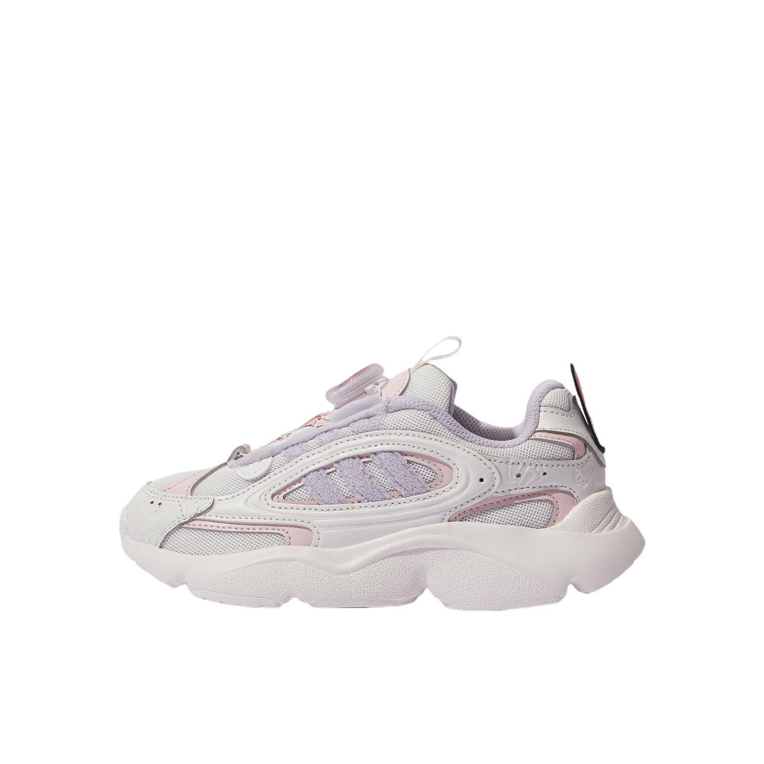 推荐商品：adidas originals Ozmillen 舒适软底 防滑耐磨 休闲 运动鞋儿童 小童/白色/浅粉色/银色