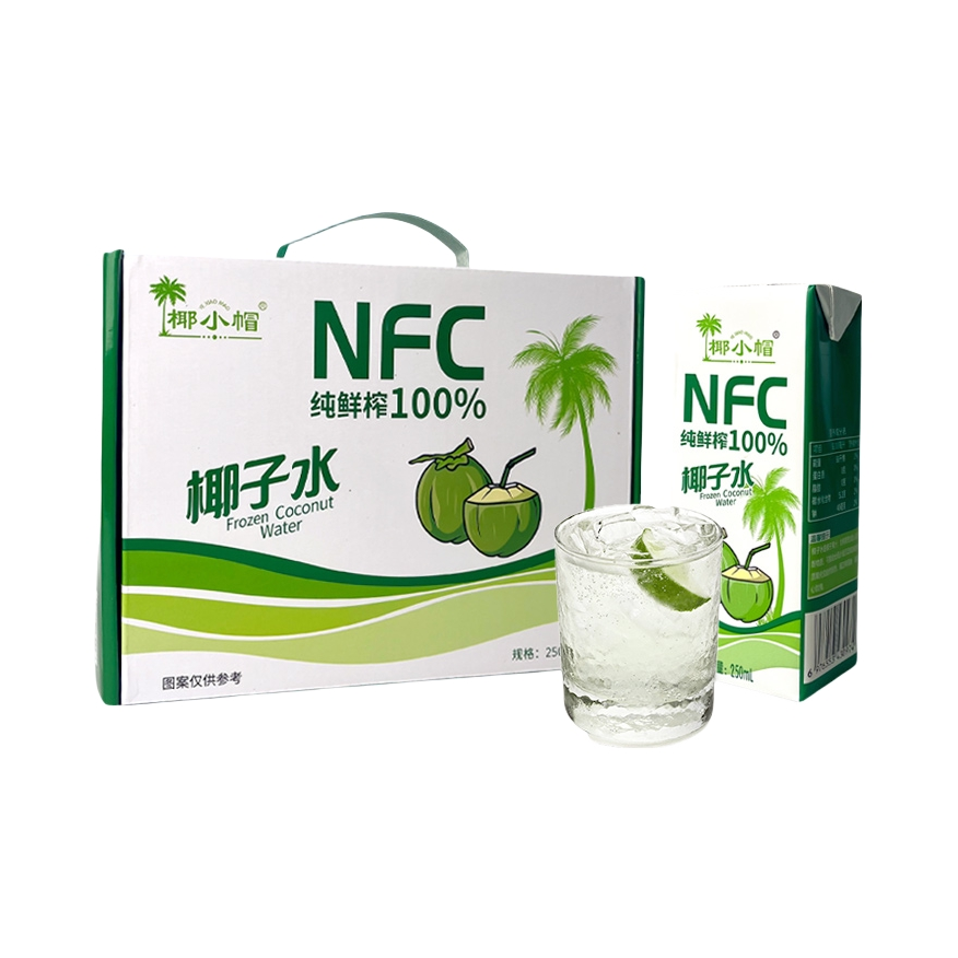 推荐商品：椰小帽 NFC纯鲜榨 100%椰子水 250ml 盒装 纯天热无添加口感清爽