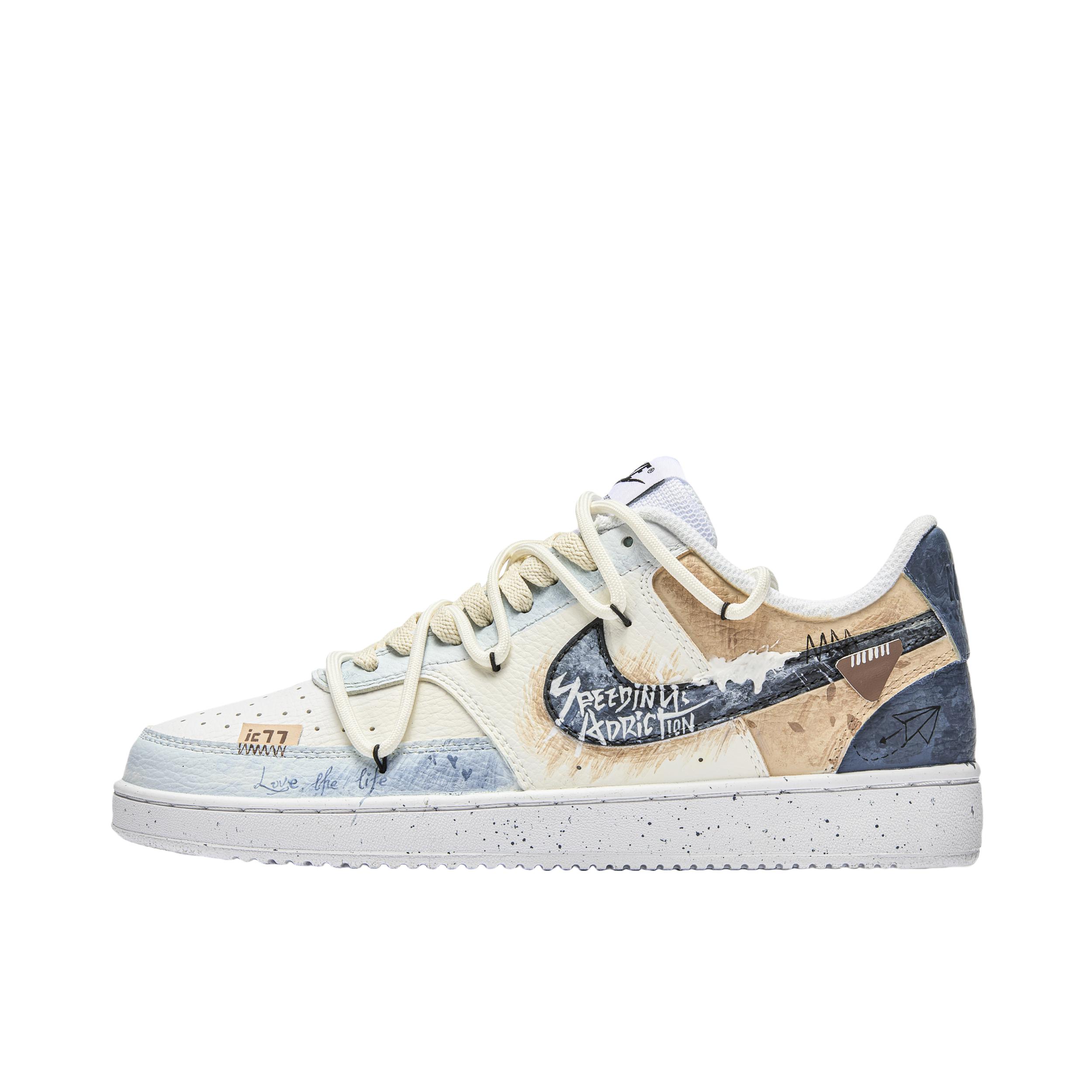 推荐商品：【定制球鞋】 Nike Court Vision 1 板鞋 防水美式简约防滑减震复古 向前Ⅱ