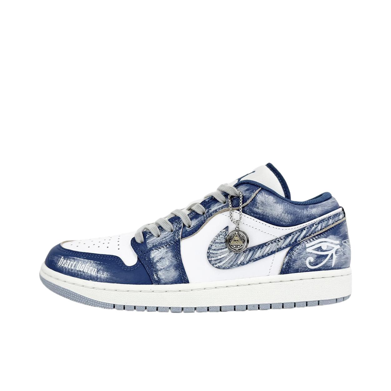 推荐商品：【定制球鞋】Air Jordan 1 减震 耐磨 透气 平跟 复古 潮流 简约 包裹性 防滑 轻便 支撑 增高 板鞋 法老之眼