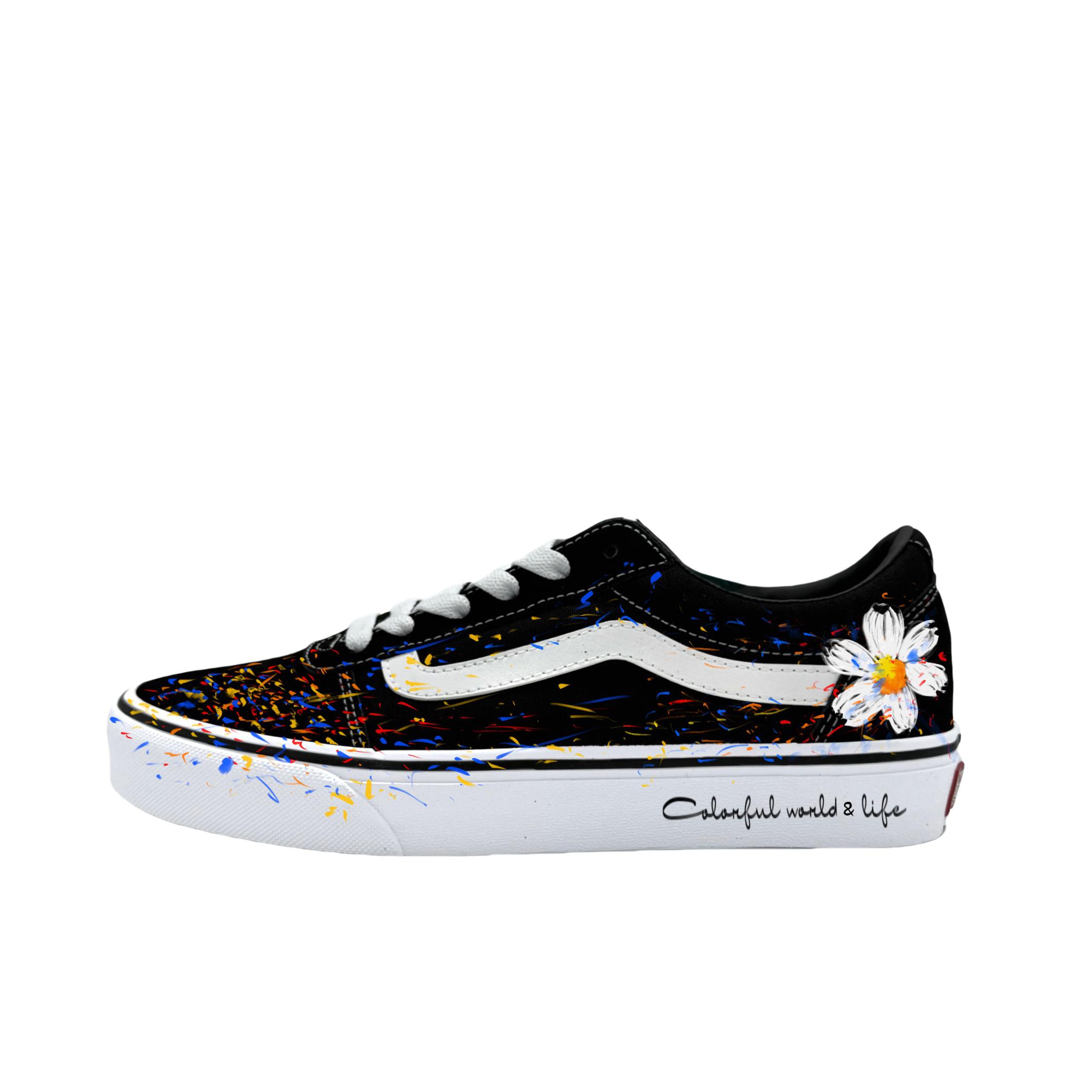 推荐商品：【定制球鞋】 Vans/范斯 Ward Active 板鞋 国潮低帮圆头 雏菊