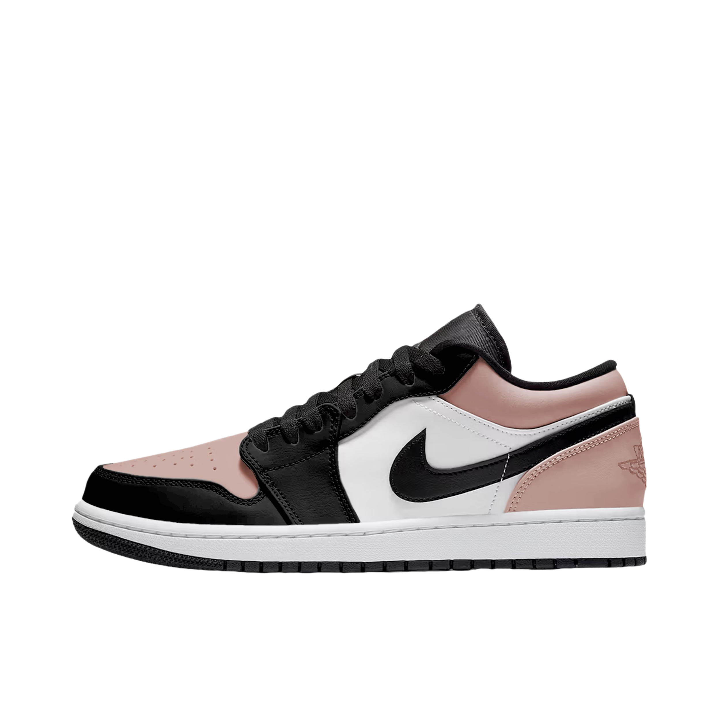 【定制球鞋】Air Jordan 1 减震 耐磨 透气 平跟 复古 潮流 简约 包裹性 防滑 轻便 支撑 增高 板鞋 黑粉脚趾1.0
