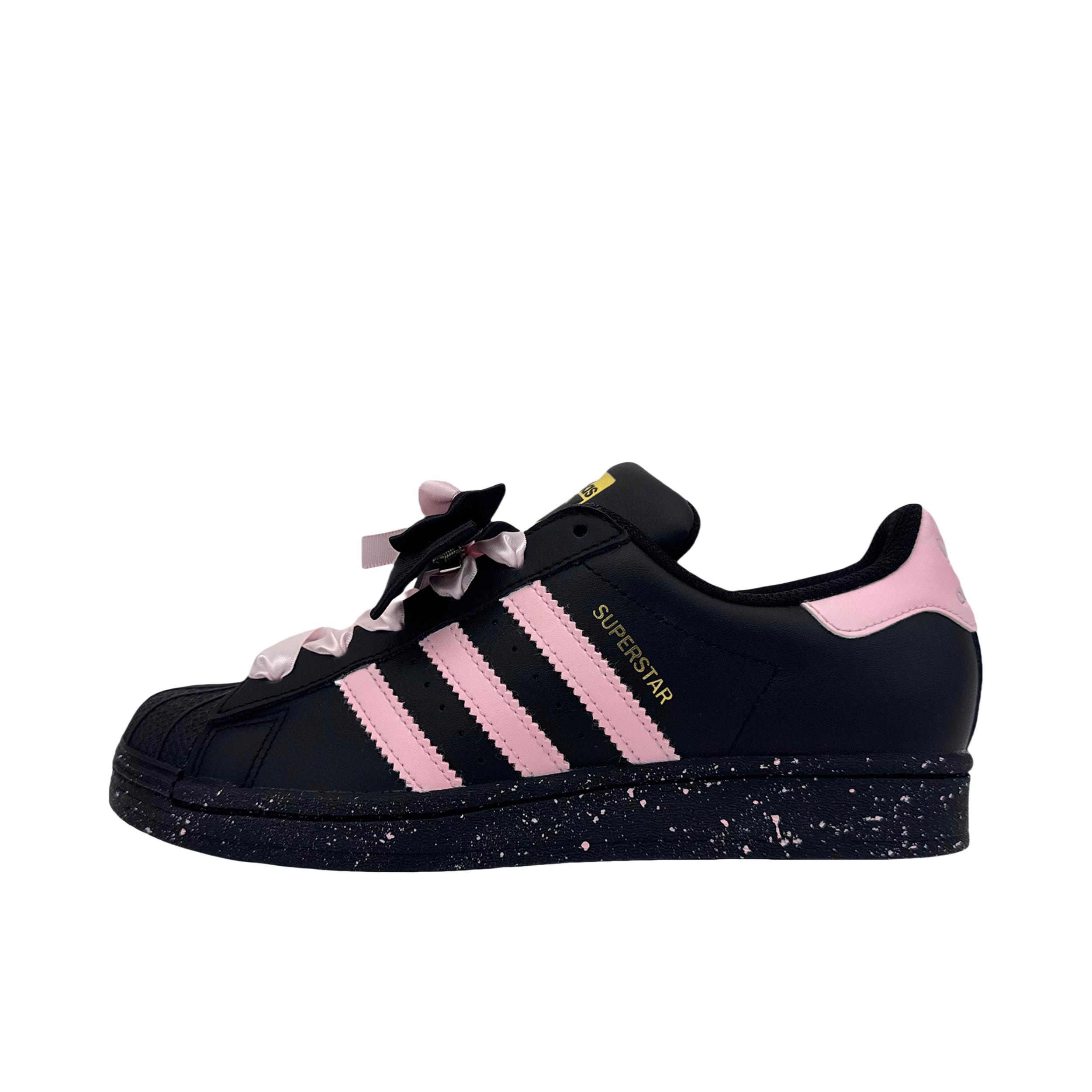 推荐商品：【定制球鞋】 adidas Originals Superstar 板鞋 防踢减震防滑耐磨百搭潮流时尚合成革贝壳头 蝴蝶结