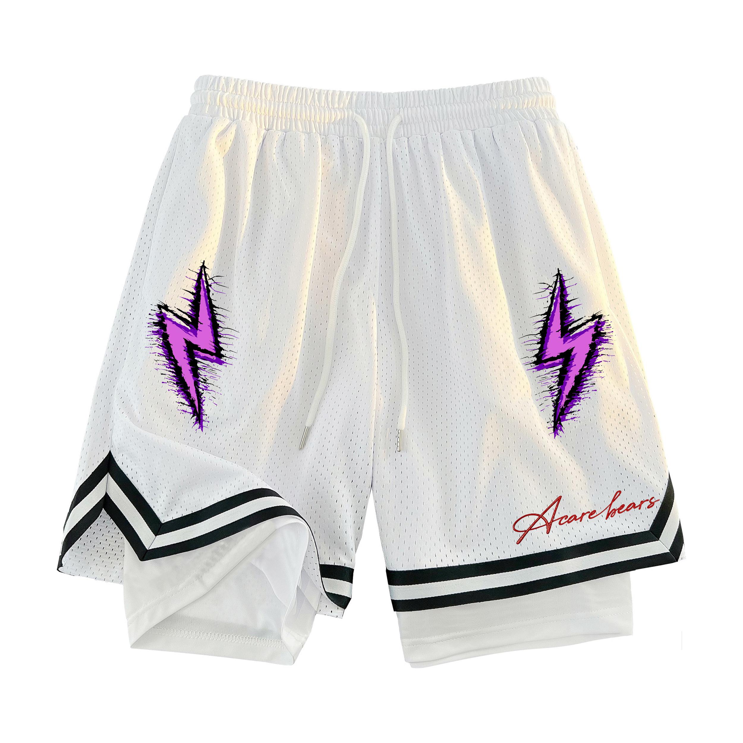 推荐商品：CAREBEARS 透气速干直筒运动短裤 CBSM-DK6851B2102 白