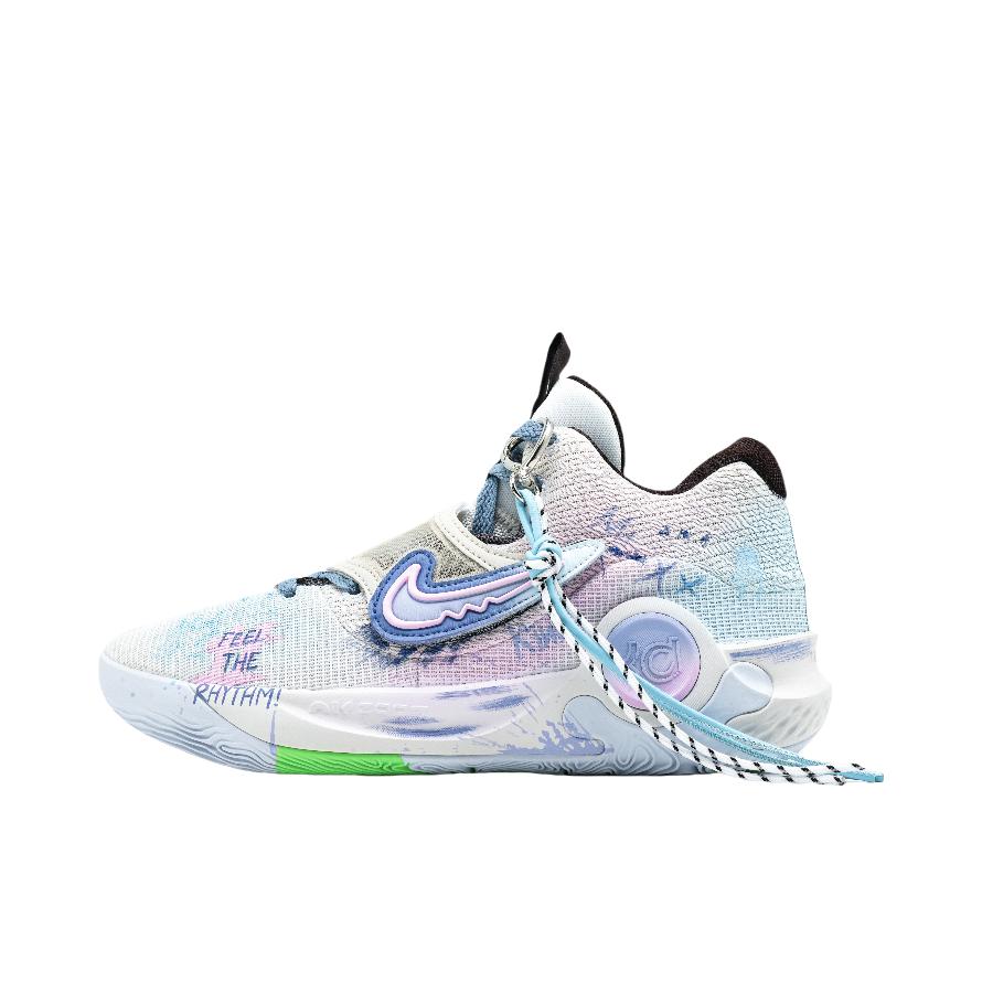 推荐商品：定制款 Nike KD Trey 5 X 篮球鞋 网布减震耐磨透气美式爱跃手绘恶魔邀请函包裹性防滑 粉蓝队
