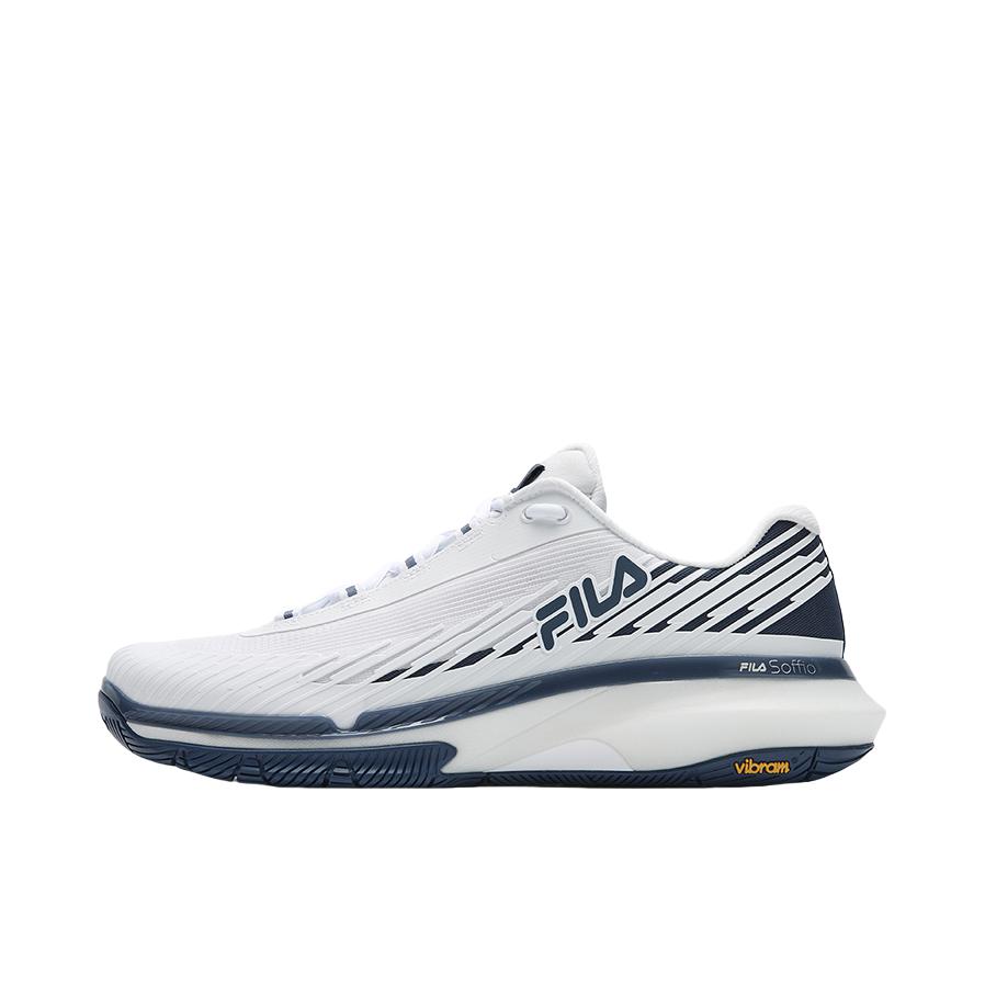 推荐商品：FILA/斐乐 ACE 1+ 网球鞋 支撑综合专业训练 斐乐白/深牛仔蓝