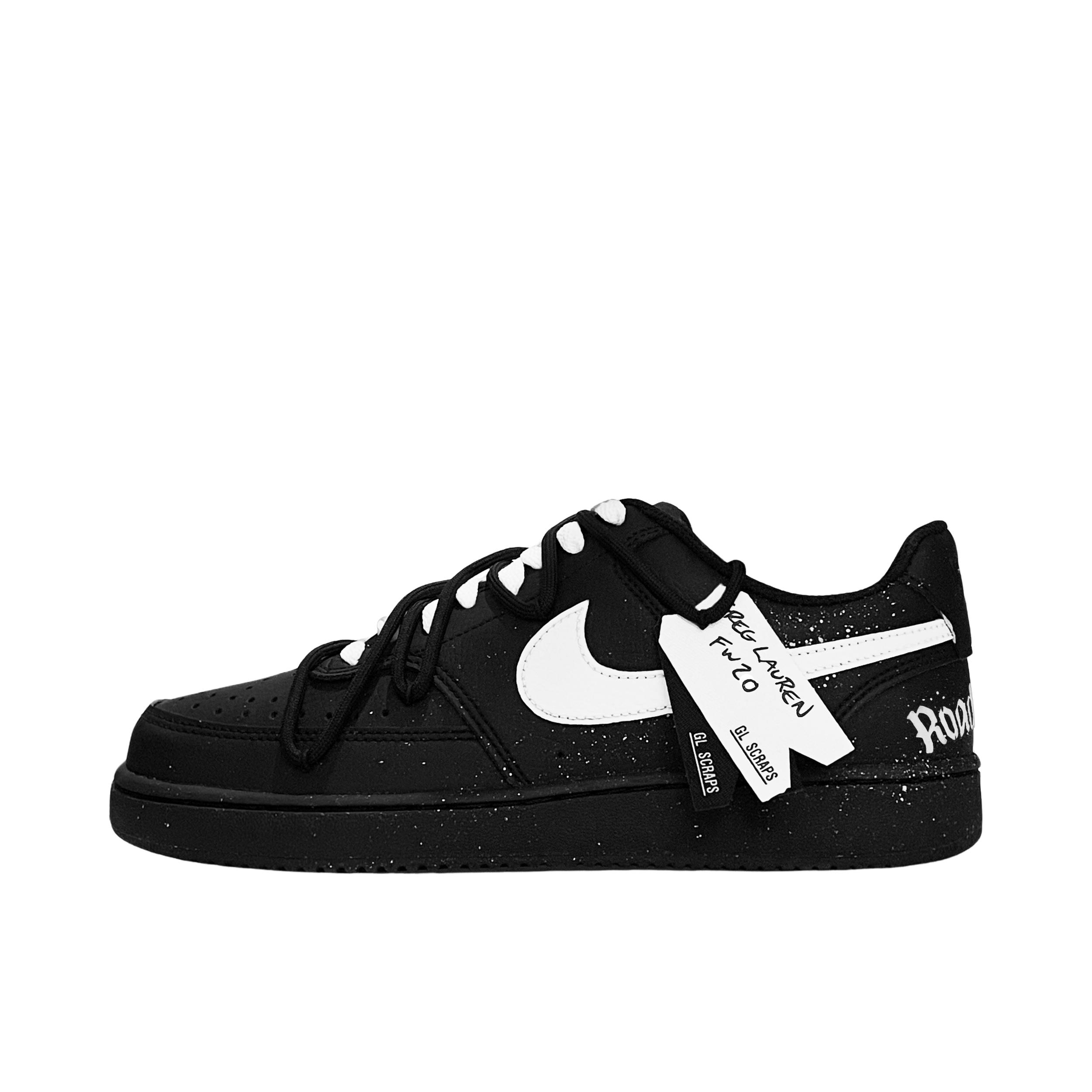 推荐商品：【定制球鞋】Nike Court Vision 板鞋 增高街头风防滑耐磨轻便减震复古潮舒适百搭 白霜织梦