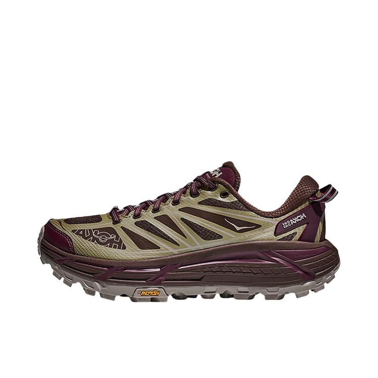 推荐商品：HOKA ONE ONE Mafate Speed 2 马法特 户外鞋 越野跑鞋 缓震透气防滑耐磨轻便支撑低帮 野菇灰/核桃棕  