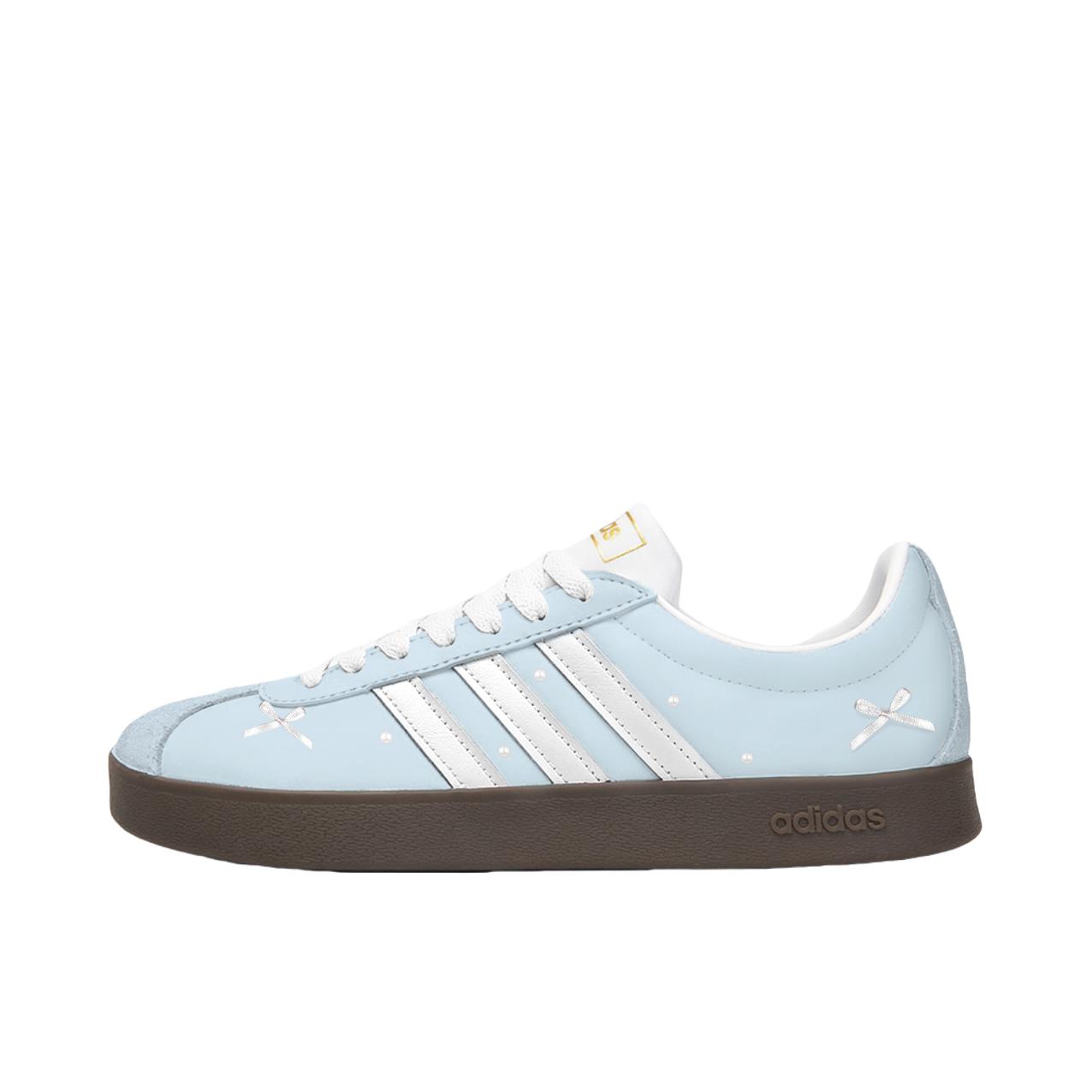 推荐商品：【定制球鞋】Adidas neo VL Court 2.0 德训鞋 板鞋 复古轻便耐磨芭蕾风甜美文艺抗冲击性防水 月色/白色