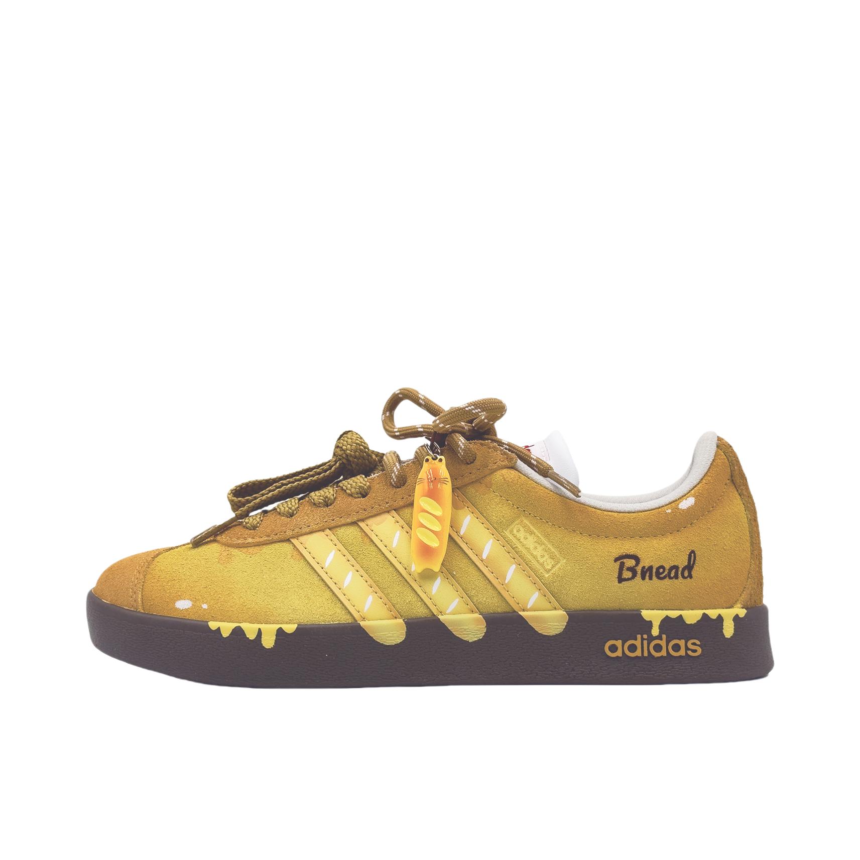 推荐商品：【定制球鞋】Adidas neo VL Court 2.0 德训鞋 板鞋 复古轻便耐磨芭蕾风甜美文艺抗冲击性防水 奶油法棍
