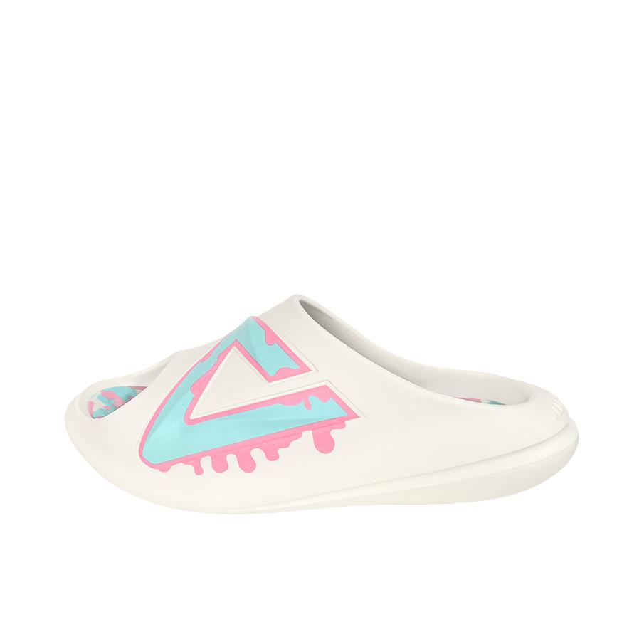 推荐商品：匹克 态极 小胖拖 防磨运动 缓震回弹 潮流简约 防滑 出街 软弹 沙滩 防臭 外穿 增高 拖鞋 米白色/冰蓝色