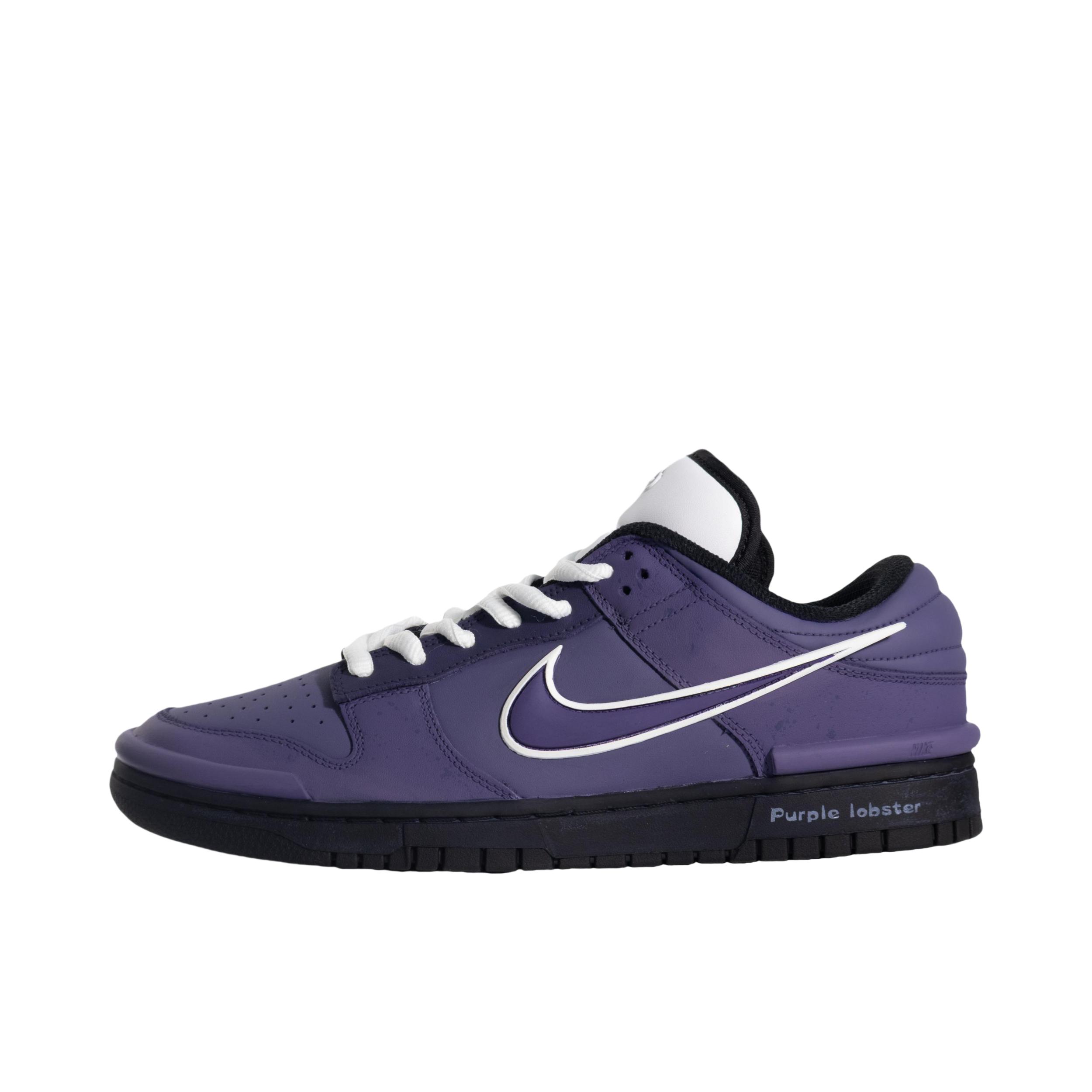 推荐商品：【定制球鞋】 Nike Dunk 板鞋 平跟系带防滑耐磨做旧高街简约百搭潮流复古美式 紫龙虾