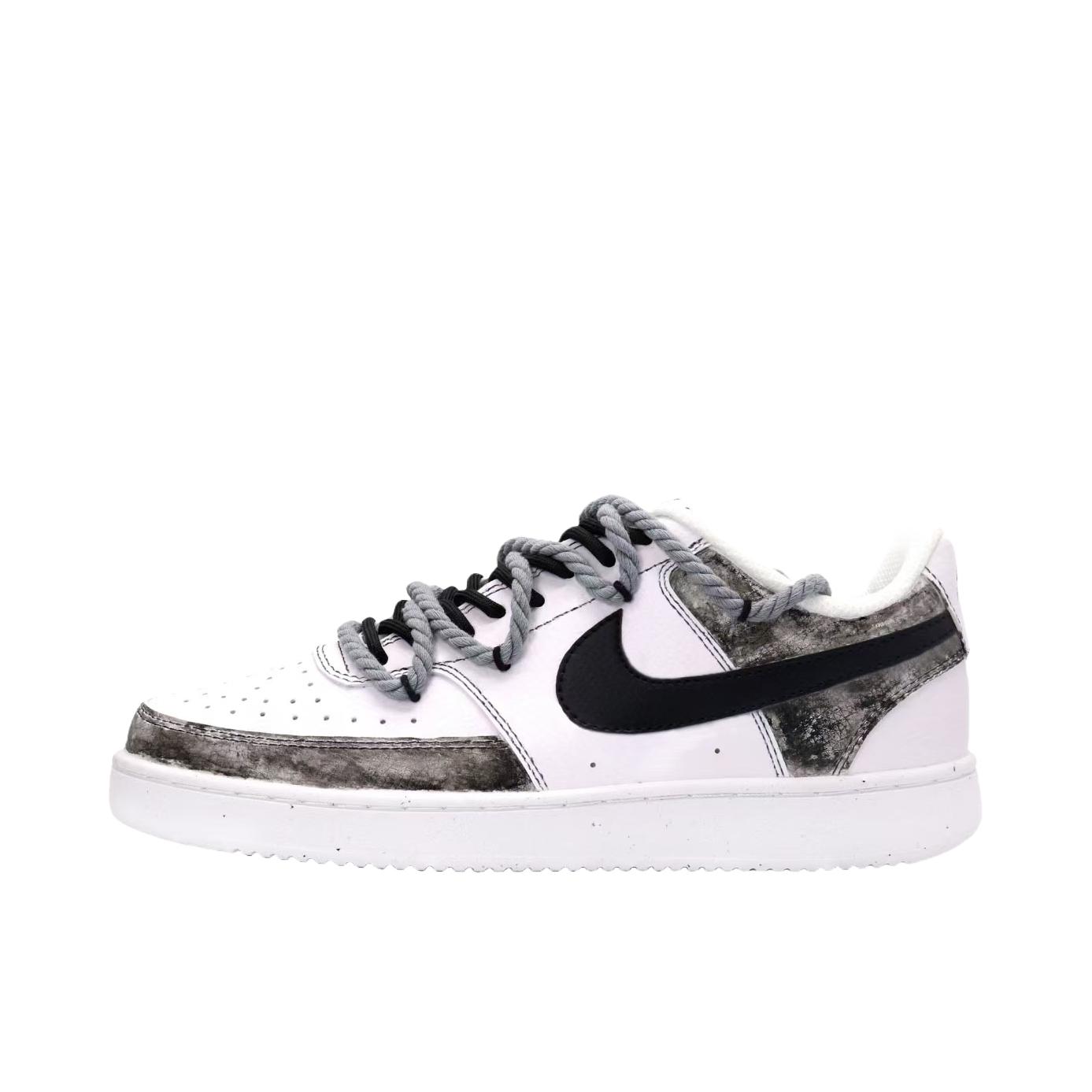 推荐商品：【定制球鞋】 Nike Court Vision 1 板鞋 防水美式简约防滑减震复古 水墨书生
