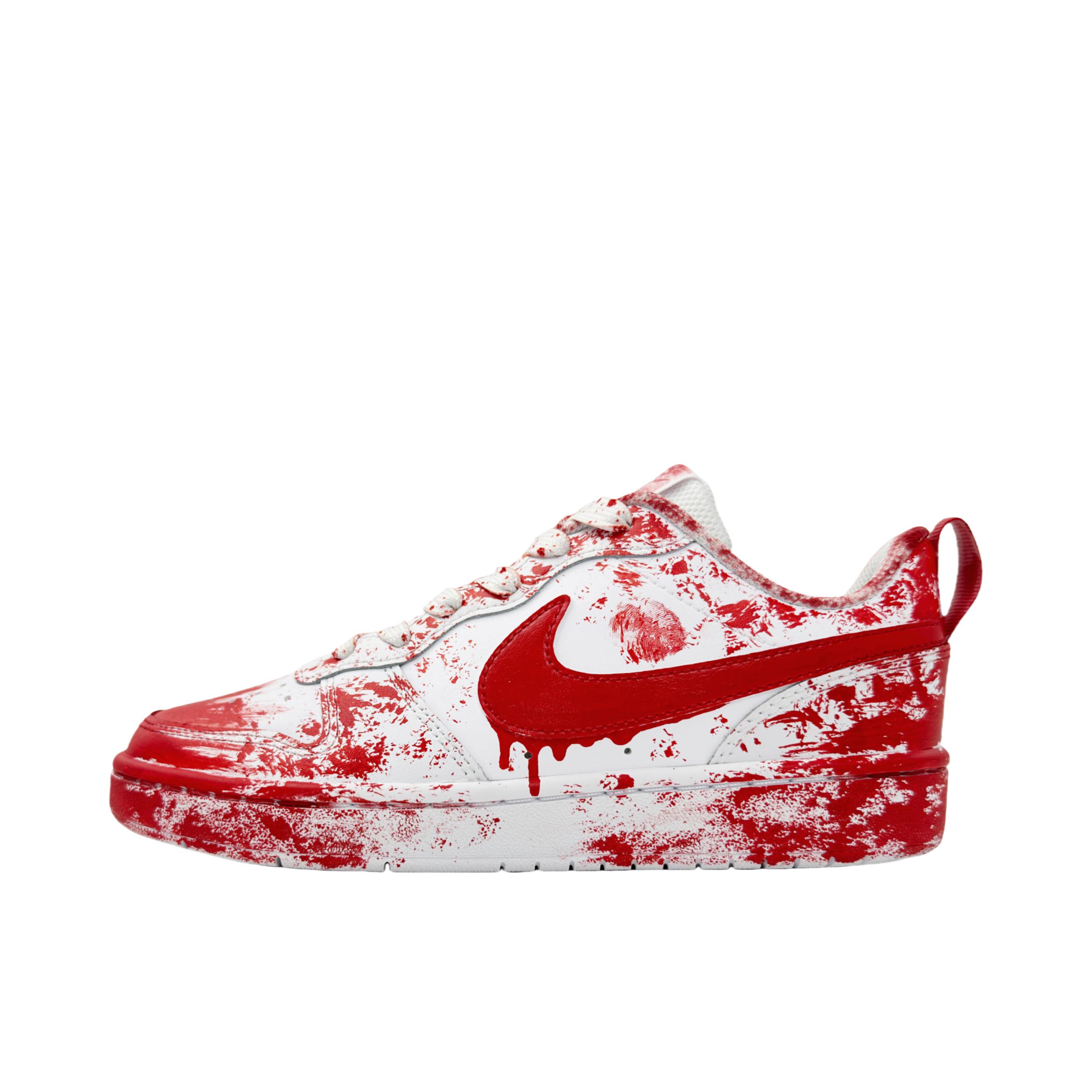 推荐商品：【定制球鞋】 Nike Court Borough 2 板鞋 包裹性增高减龄解构风合成革美式防滑复古轻便 大童/案发现场