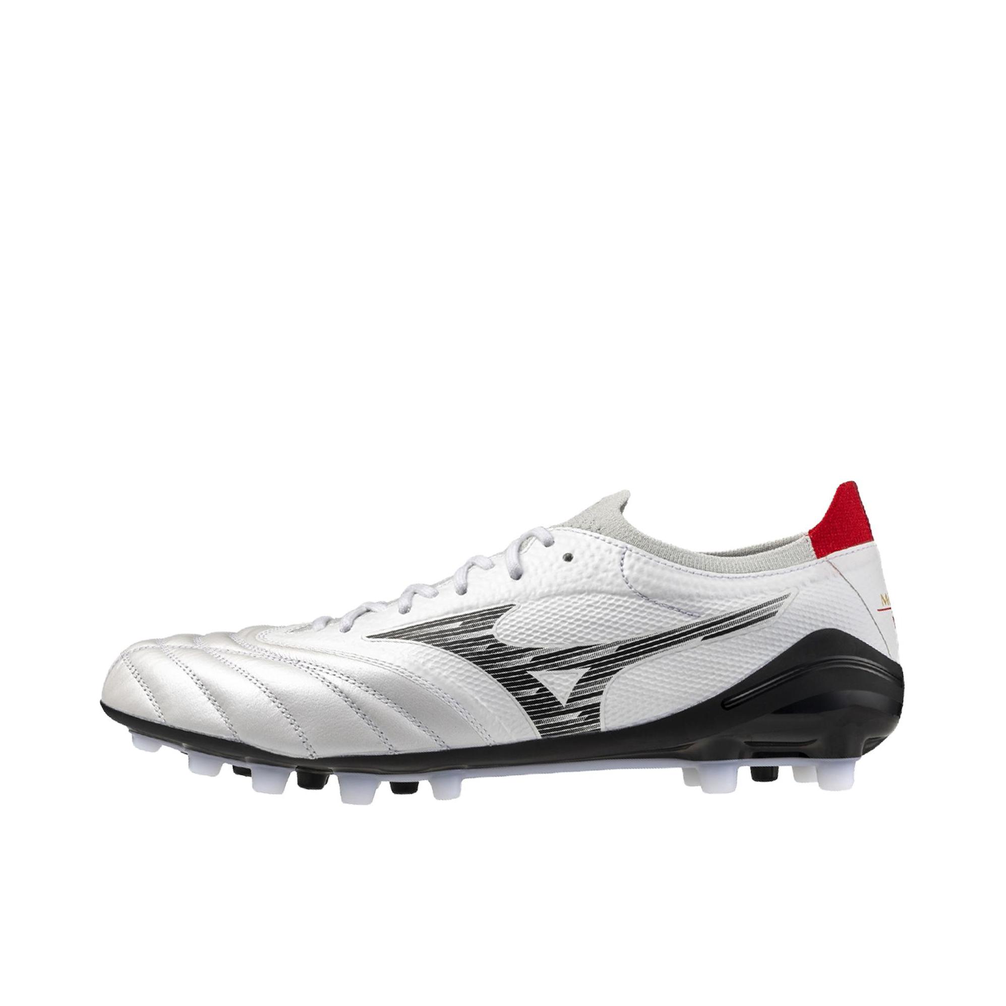 推荐商品：Mizuno/美津浓 MORELIA NEO 4 Pro AG 次顶级 胶质短钉 轻便 足球鞋 白色/深黑色/红色