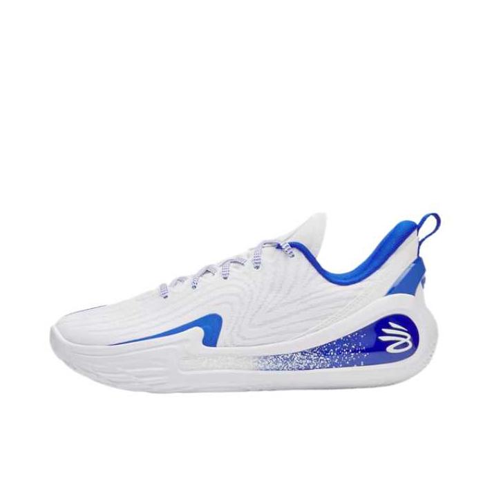 推荐商品：Under Armour/安德玛 Curry 12 防滑耐磨 舒适缓震 网眼透气 实战 篮球鞋 白色/蓝色