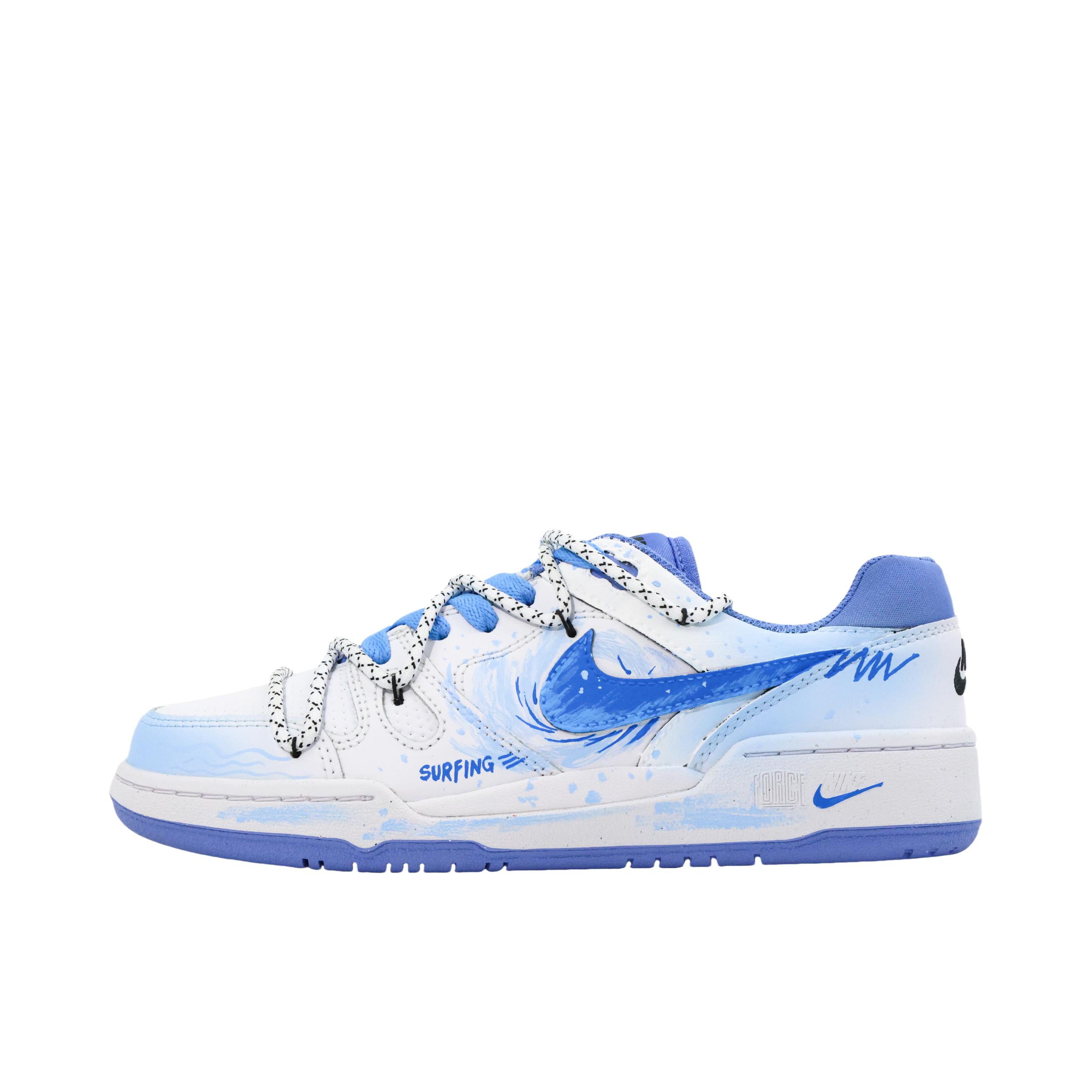 推荐商品：【定制球鞋】Nike Full Force 板鞋 合成革防水防滑耐磨国潮风美式 大童/雾岛听浪