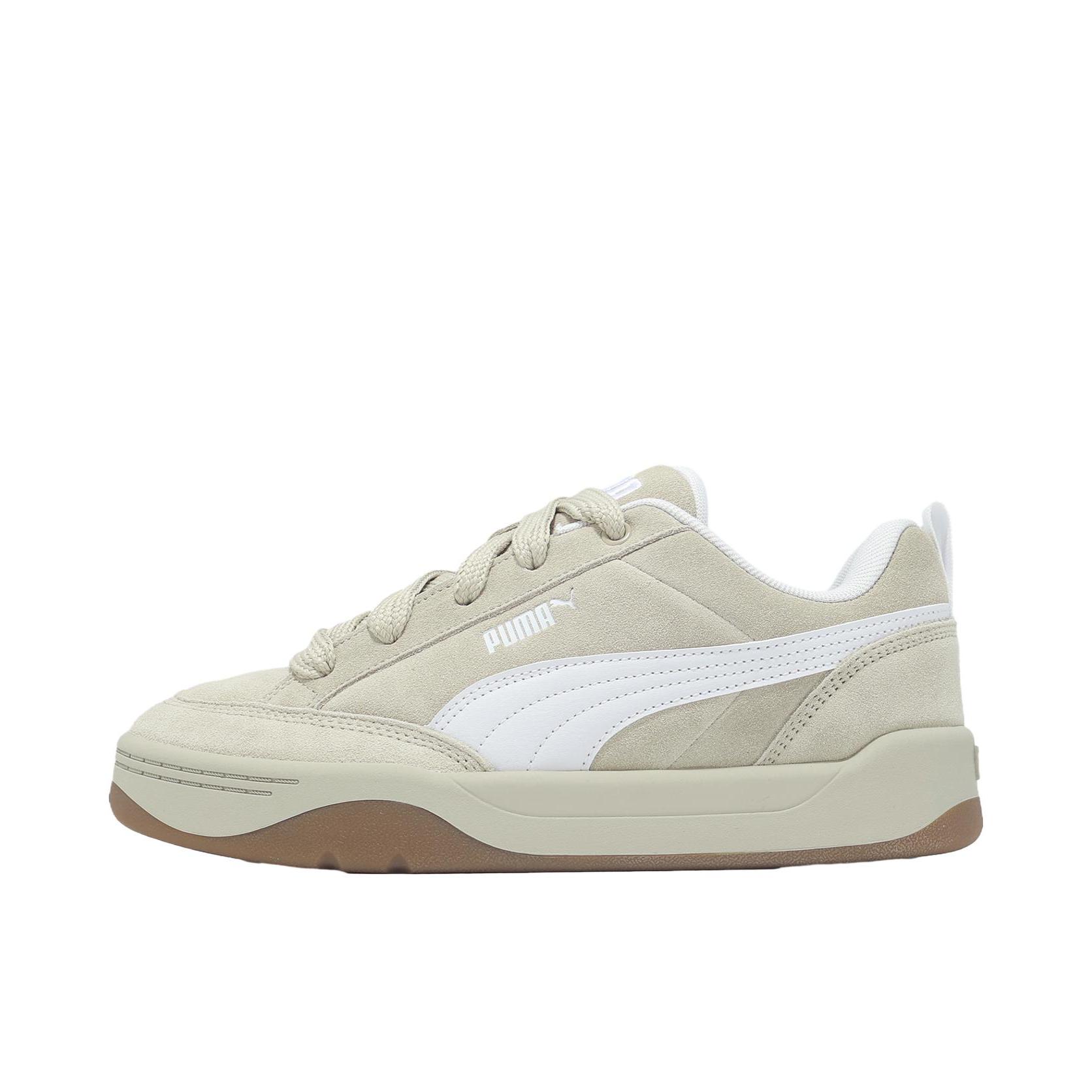 推荐商品：Puma/彪马 Park Lifestyle Raw 面包鞋 板鞋 复古透气支撑系带圆头贴合 米色/白色 