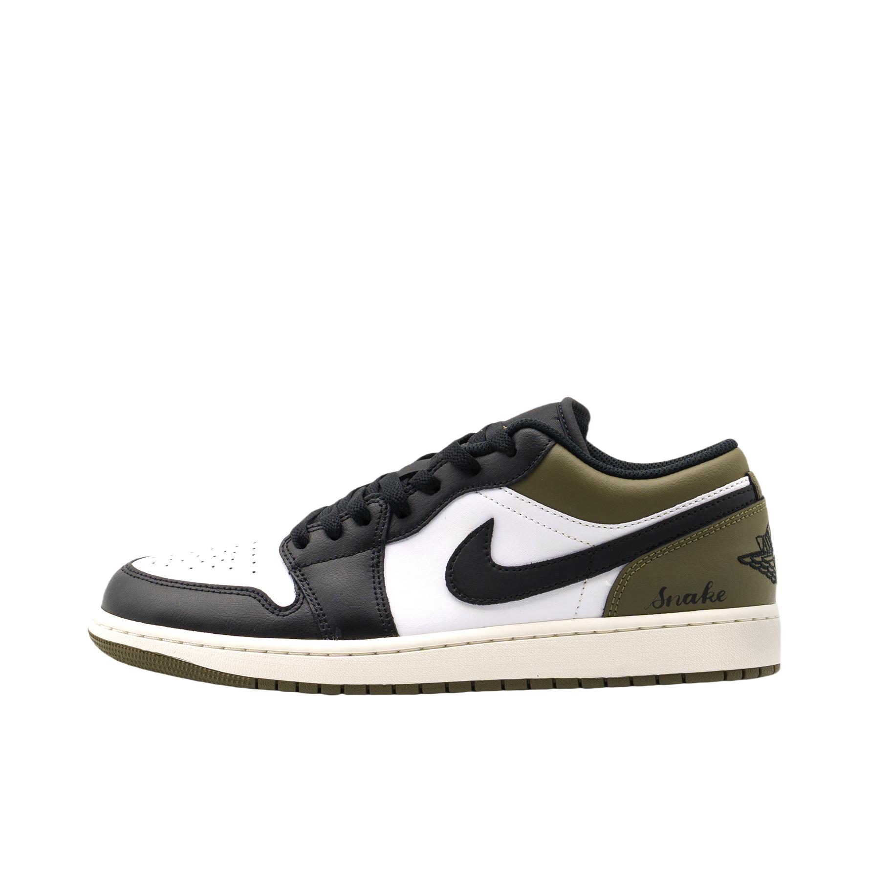 推荐商品：【定制球鞋】Air Jordan 1 减震 耐磨 透气 平跟 复古 潮流 简约 包裹性 防滑 轻便 支撑 增高 板鞋 军绿色